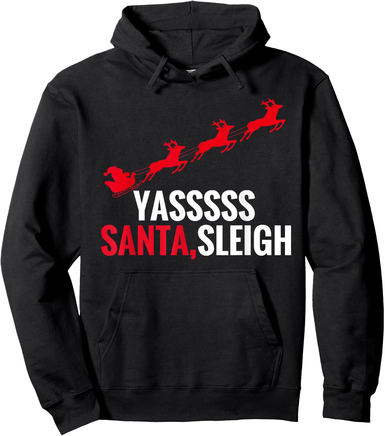 Yas Santa Sleigh Hoodie - Hoodie | Black