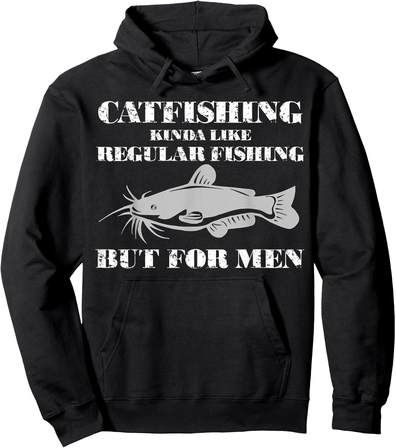 Catfishing is - Funny Fishing Hoodie - Hoodie | Black