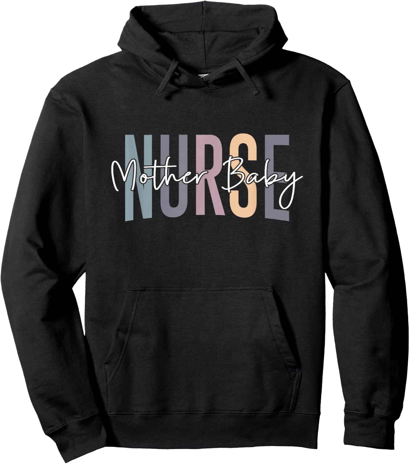 Mother Baby Nurse Postpartum Nurse Mom Baby Nurse Nursing Hoodie - Hoodie | Black