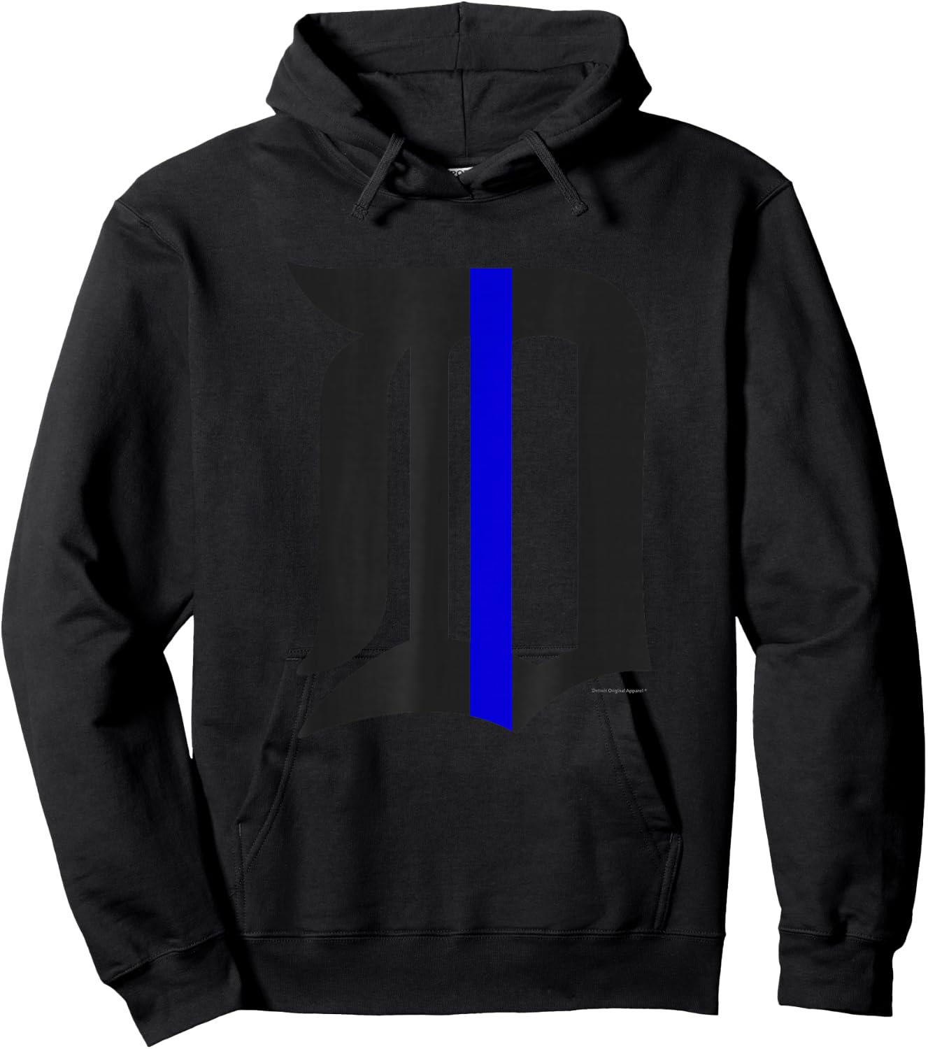 Detroit D Shirt - Thin Blue Line Michigan Police Hoodie - Hoodie | Black