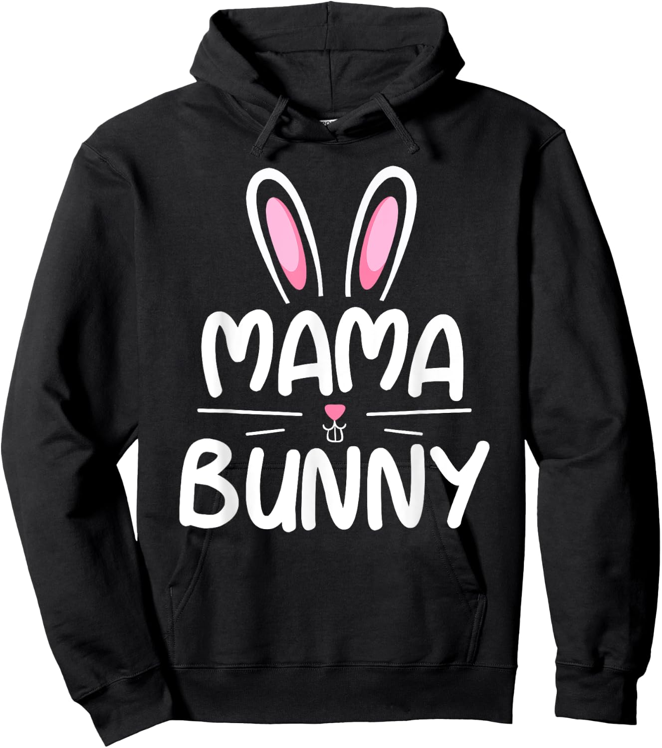 Mama Bunny Matching Family Easter Shirt Mom Gift Hoodie - Hoodie | Black