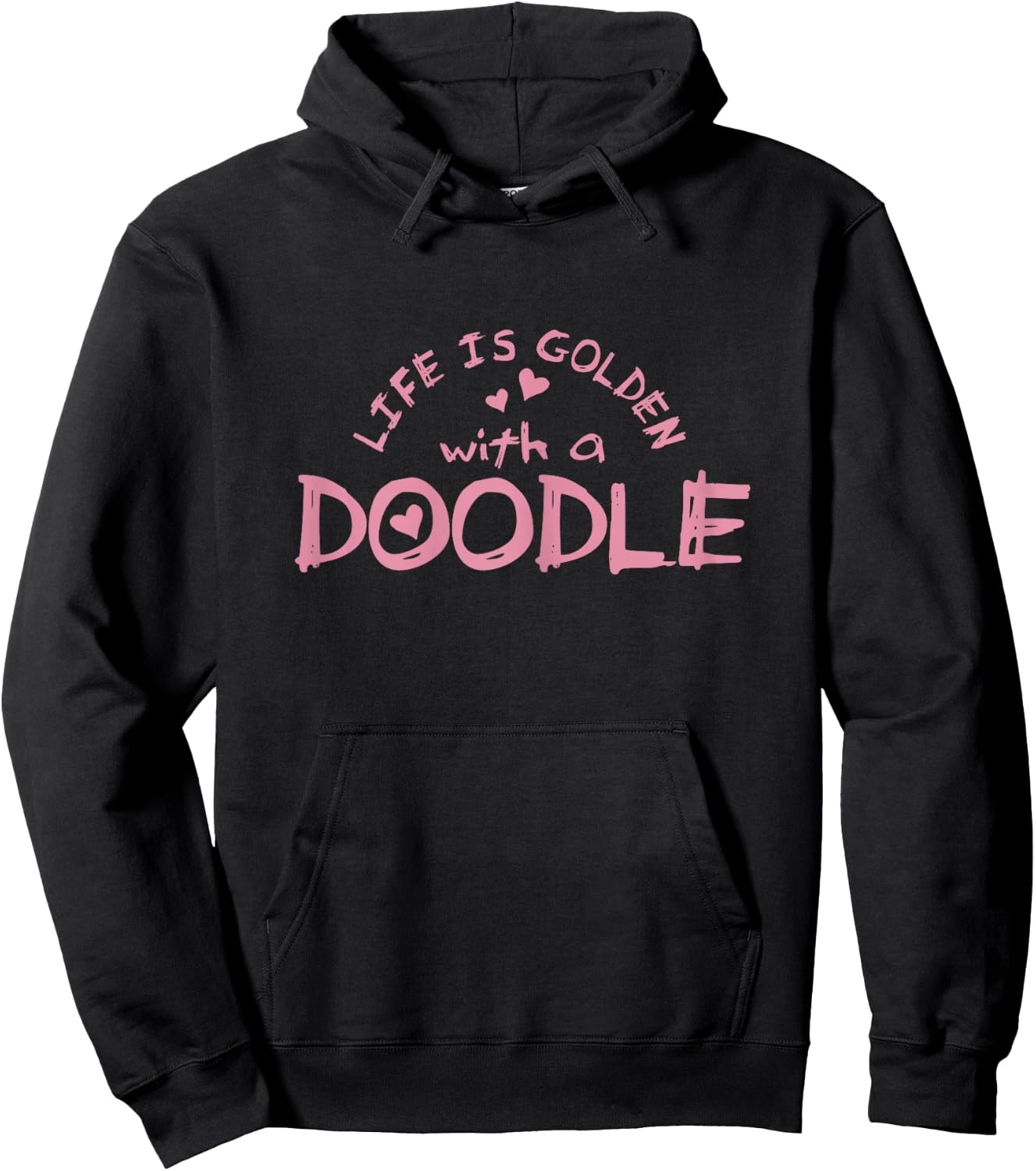 Goldendoodle Dog Life Is Golden With A Doodle Dog Gift Hoodie - Hoodie | Black