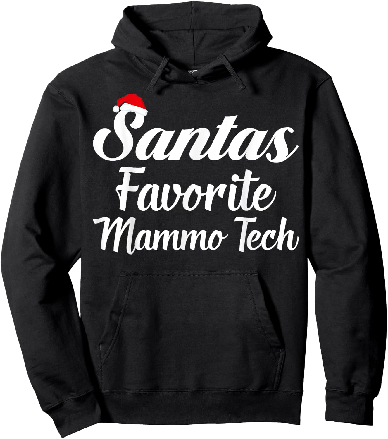 Santas Favorite Mammo Tech, Santa Hat Christmas Hoodie - Hoodie | Black
