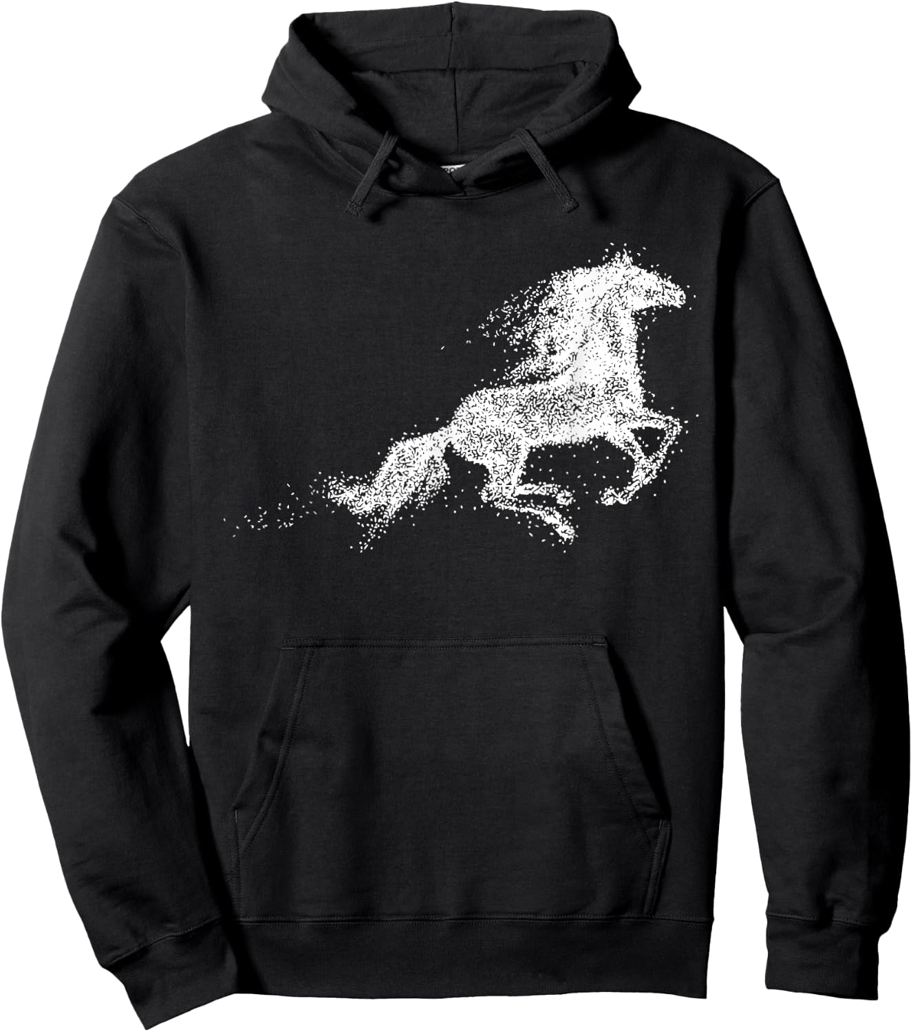 Silhouette Running Galloping Horse Hoodie - Hoodie | Black