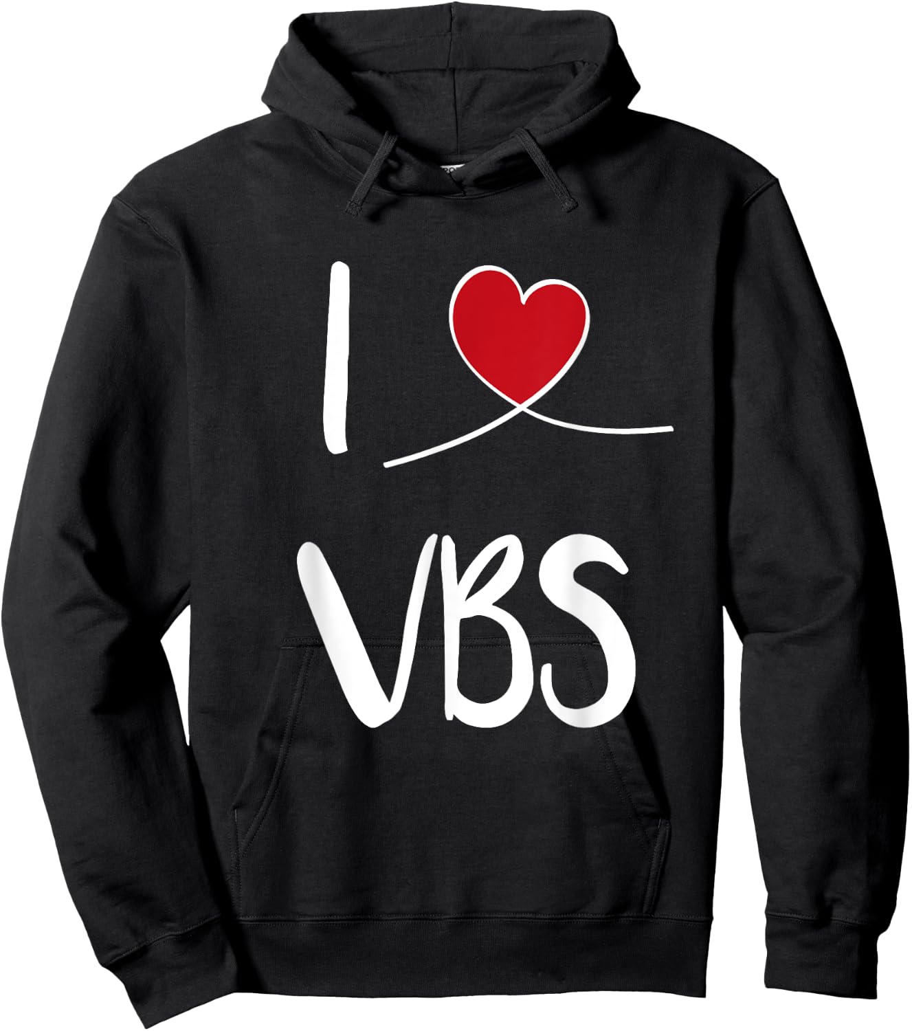 I Love VBS Vacation Bible School 2024 Cute Christian Heart Hoodie - Hoodie | Black