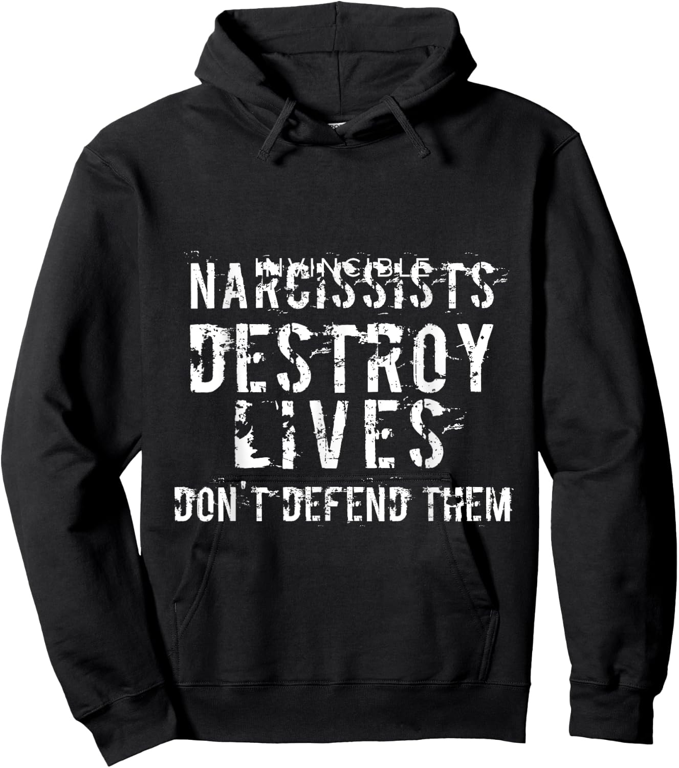 Domestic Violence Awareness Shirt For Survivors - Narcissist Hoodie - Hoodie | Black