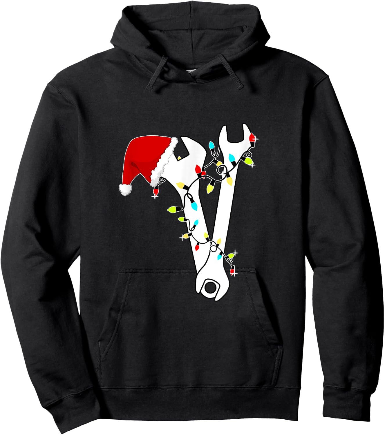 Tool Wrench Mechanic Christmas Technician Hoodie - Hoodie | Black