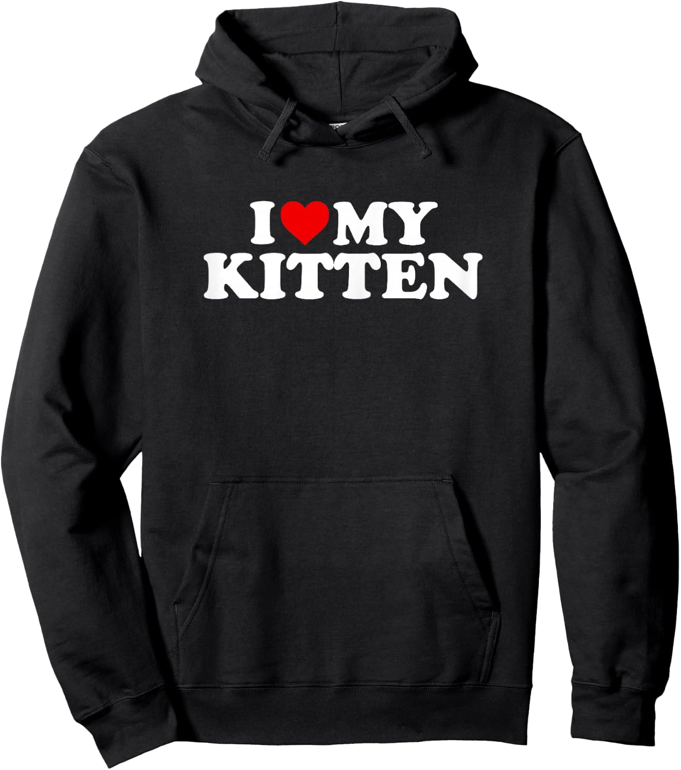 I Love My Kitten Design - Heart My Kitty Cat Hoodie - Hoodie | Black