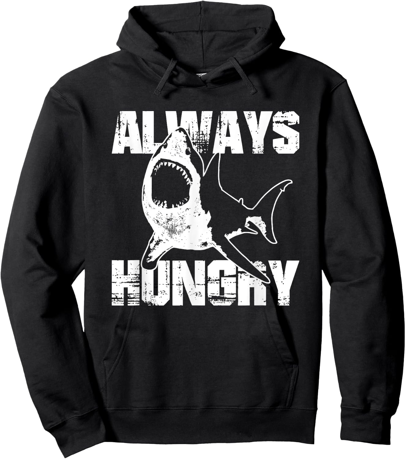 Shirts For Kids Always Hungry Shark Shirt Kids Clothes Hoodie - Hoodie | Black