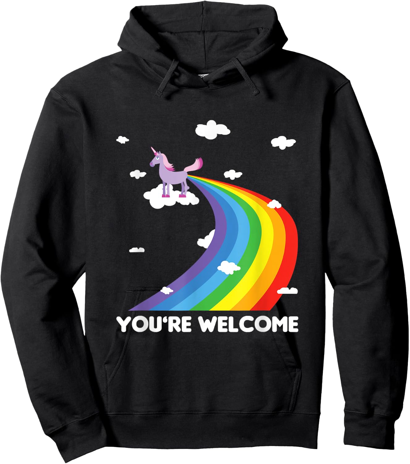 Fun Unicorn Rainbow Fart Poop Where Rainbows From Joke Gift Hoodie - Hoodie | Black