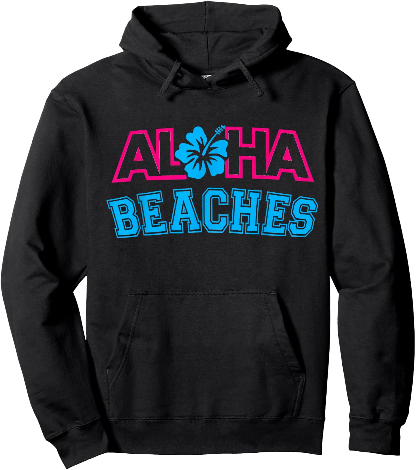 Aloha Beaches Hawaii Hawaiian AlOHA Hoodie - Hoodie | Black