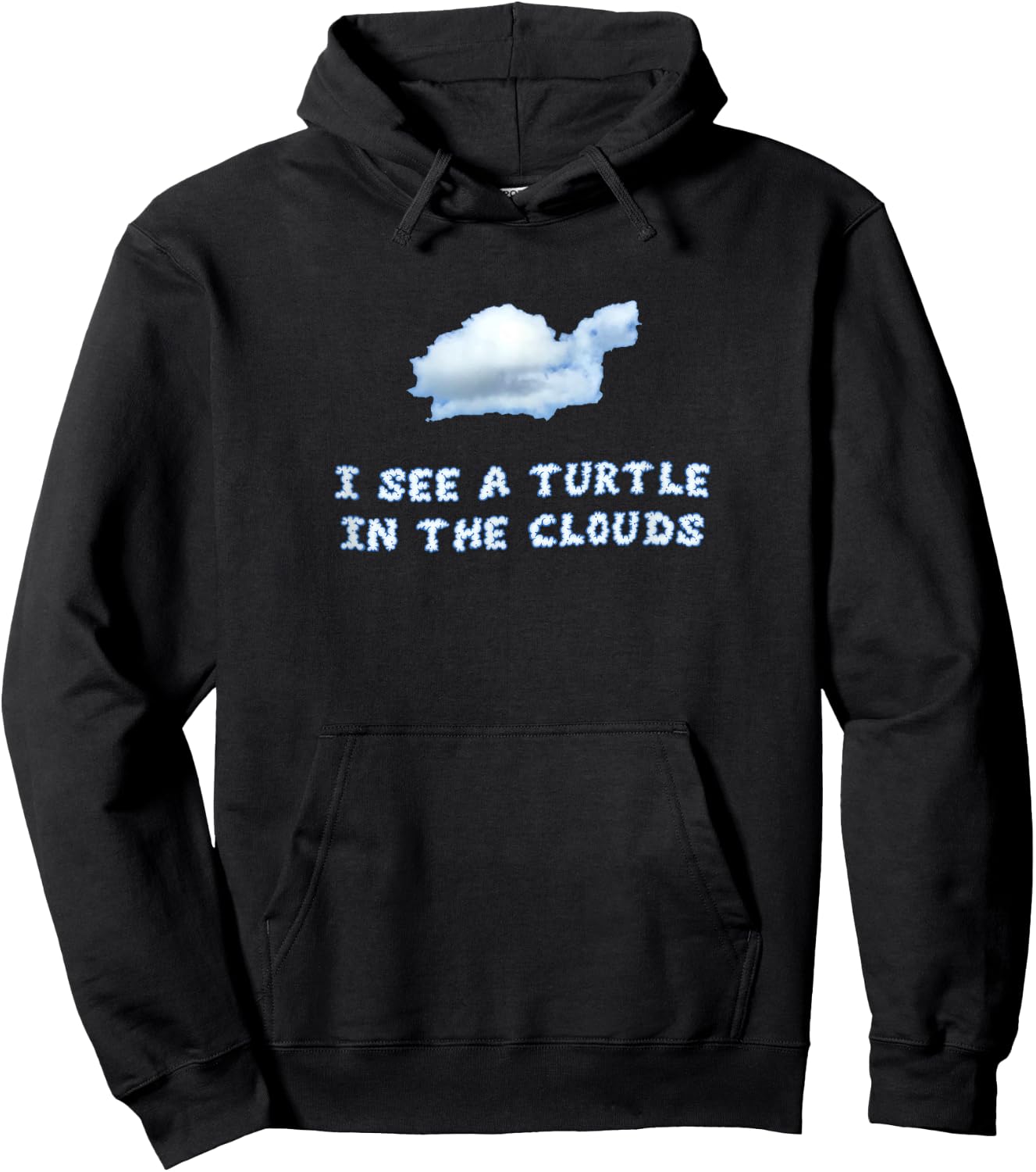 I See a Turtle in the Clouds Hoodie - Hoodie | Black
