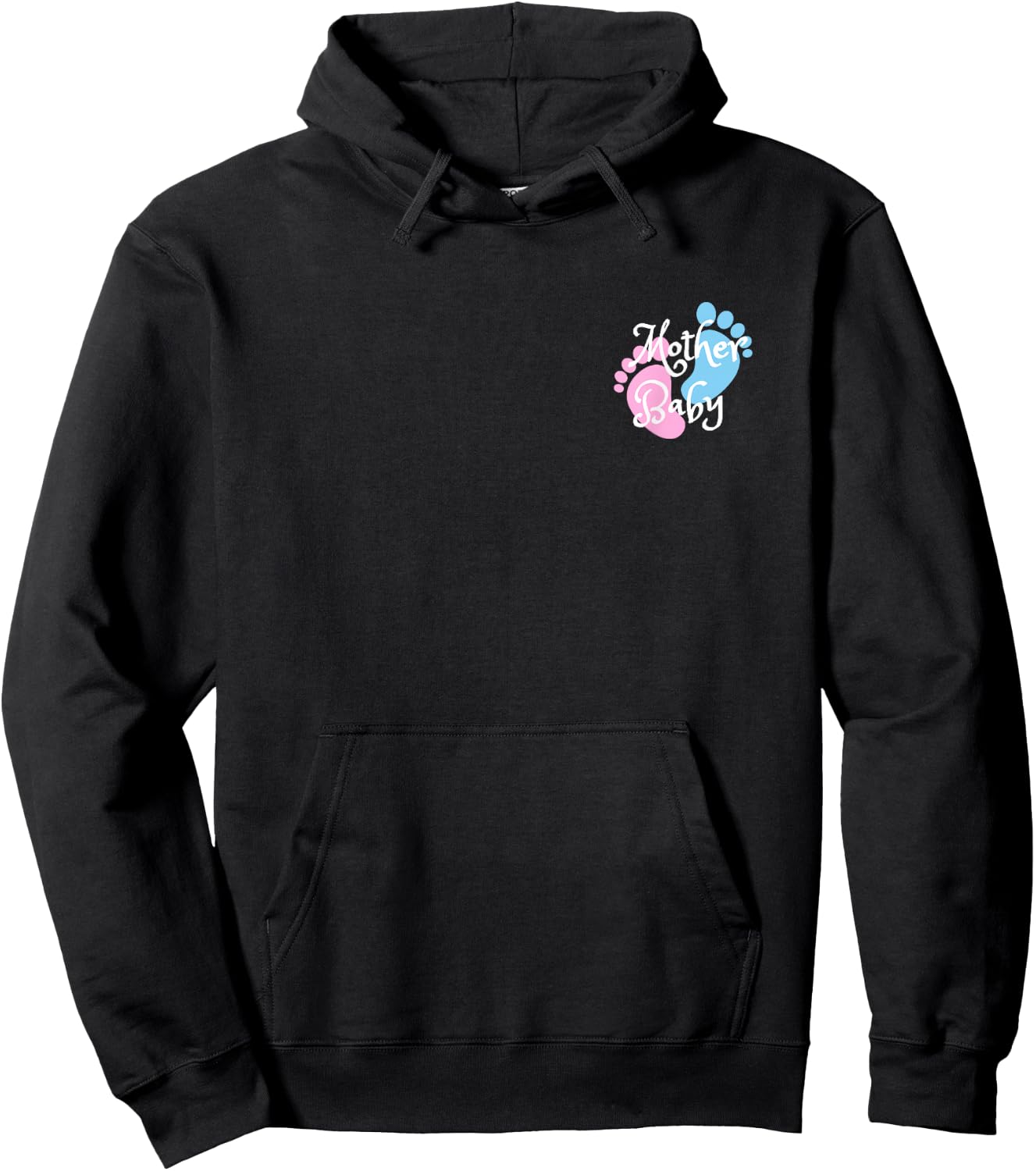 Stork Carrying Baby Postpartum (Mother-Baby) Nurses Hoodie - Hoodie | Black