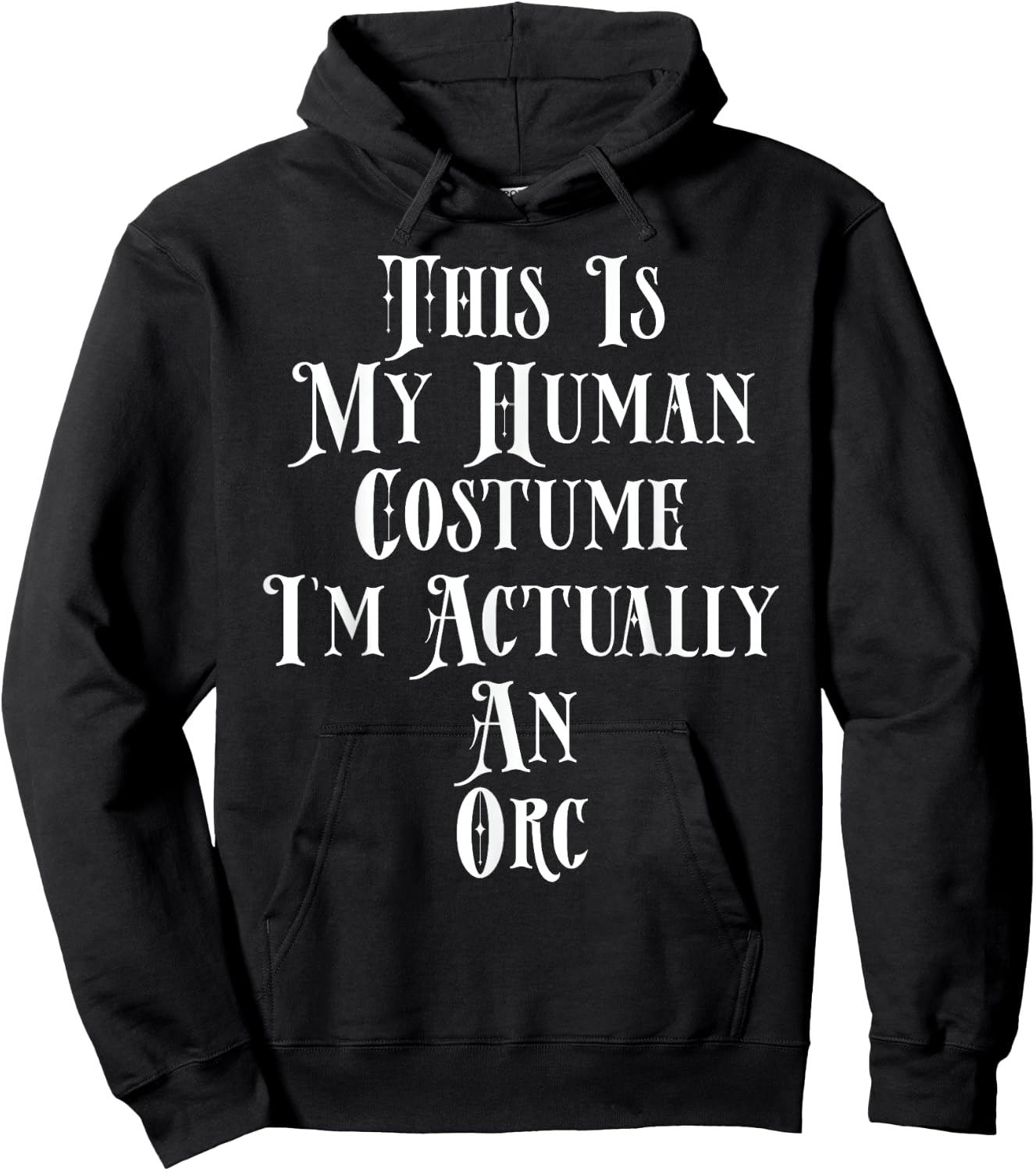 Orc Costume Funny Fantasy Gamer RPG Roleplay Character Orc Hoodie - Hoodie | Black