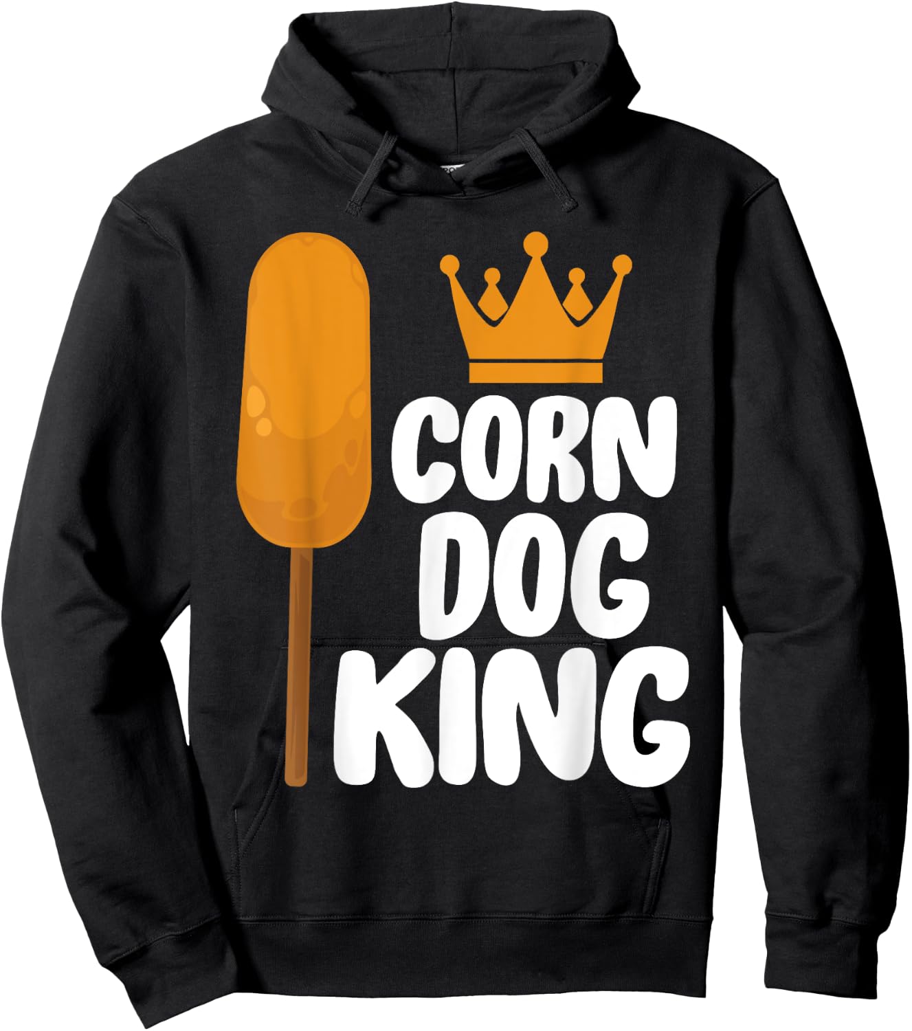 Corndog Costume Corn Dog King Women Kids Hoodie - Hoodie | Black