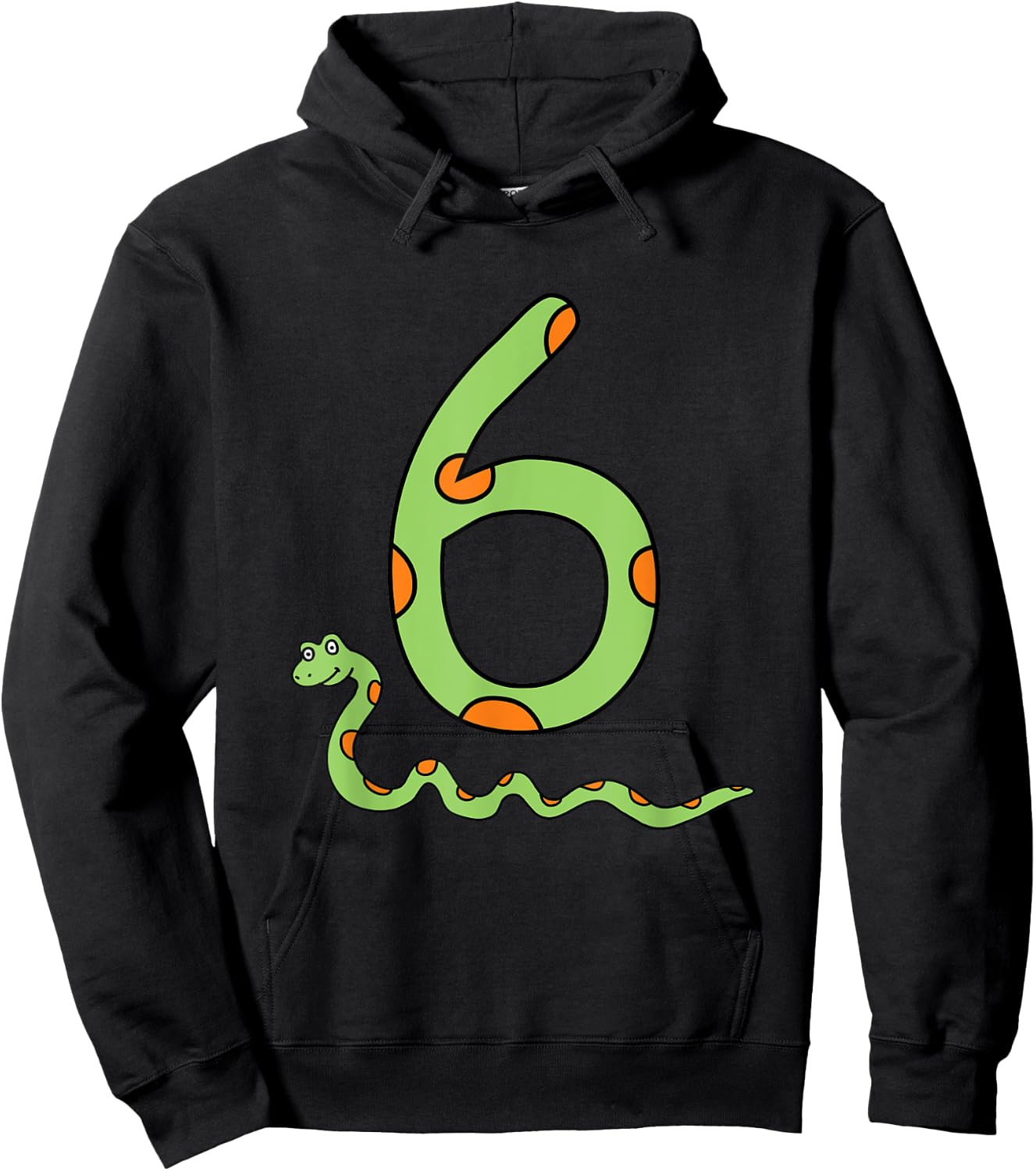 Snake Birthday Boy Kids Reptile Animal Number 6 6th Bday Hoodie - Hoodie | Black