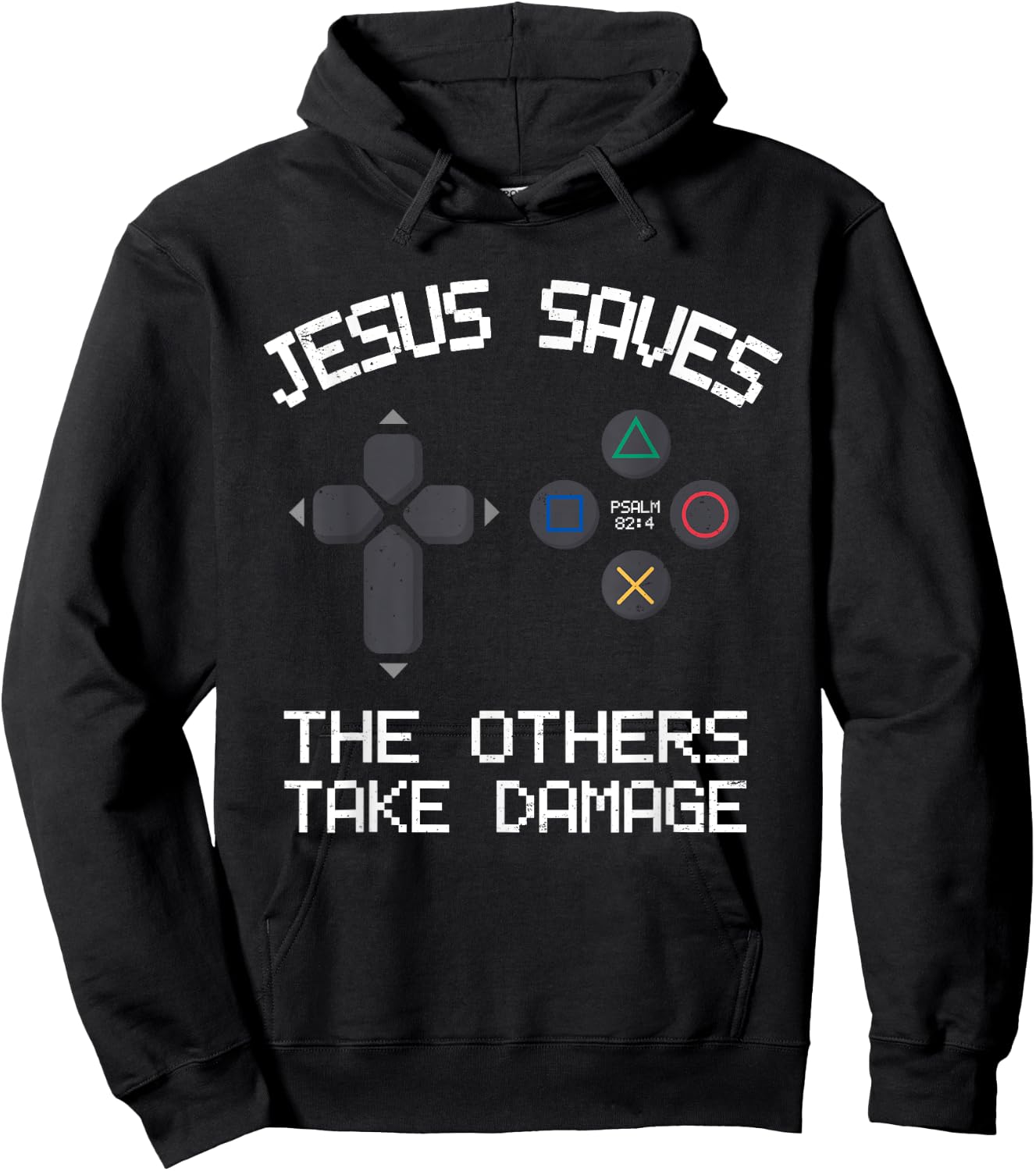 Vintage Christian Video Gamer Jesus Saves Hoodie - Hoodie | Black