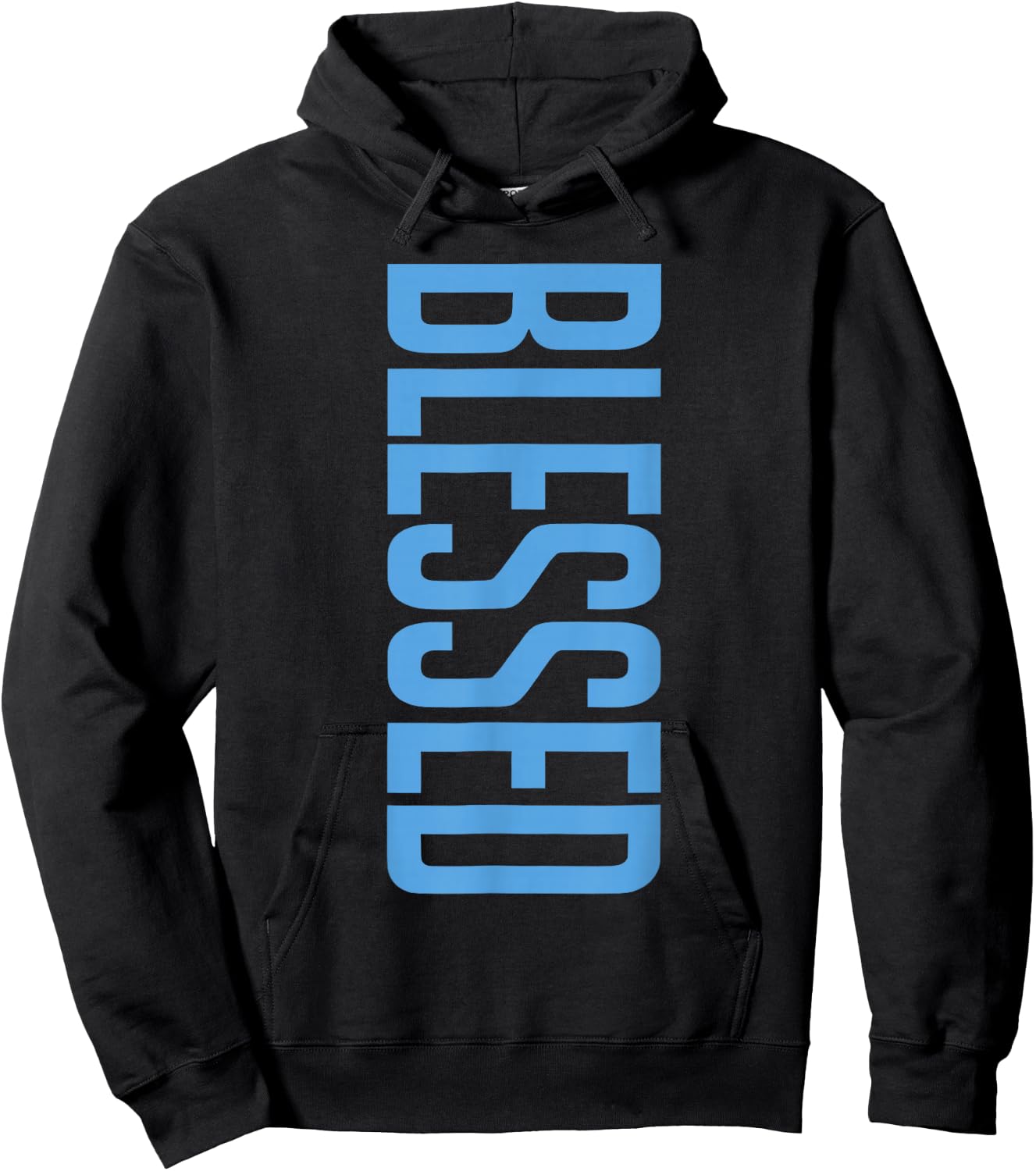 University Blue Black White Match Hoodie - Hoodie | Black