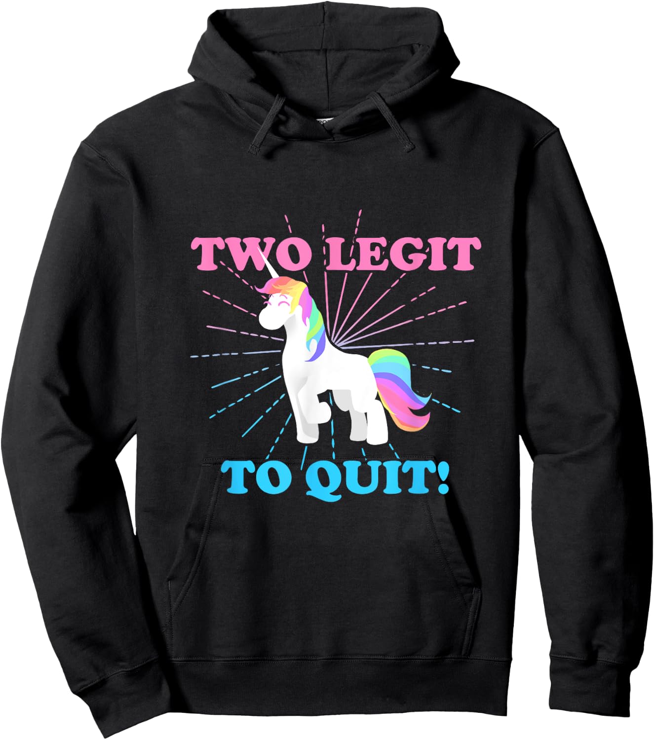 Two legit 2 to quit date of birth Gift Vintage retro Hoodie - Hoodie | Black