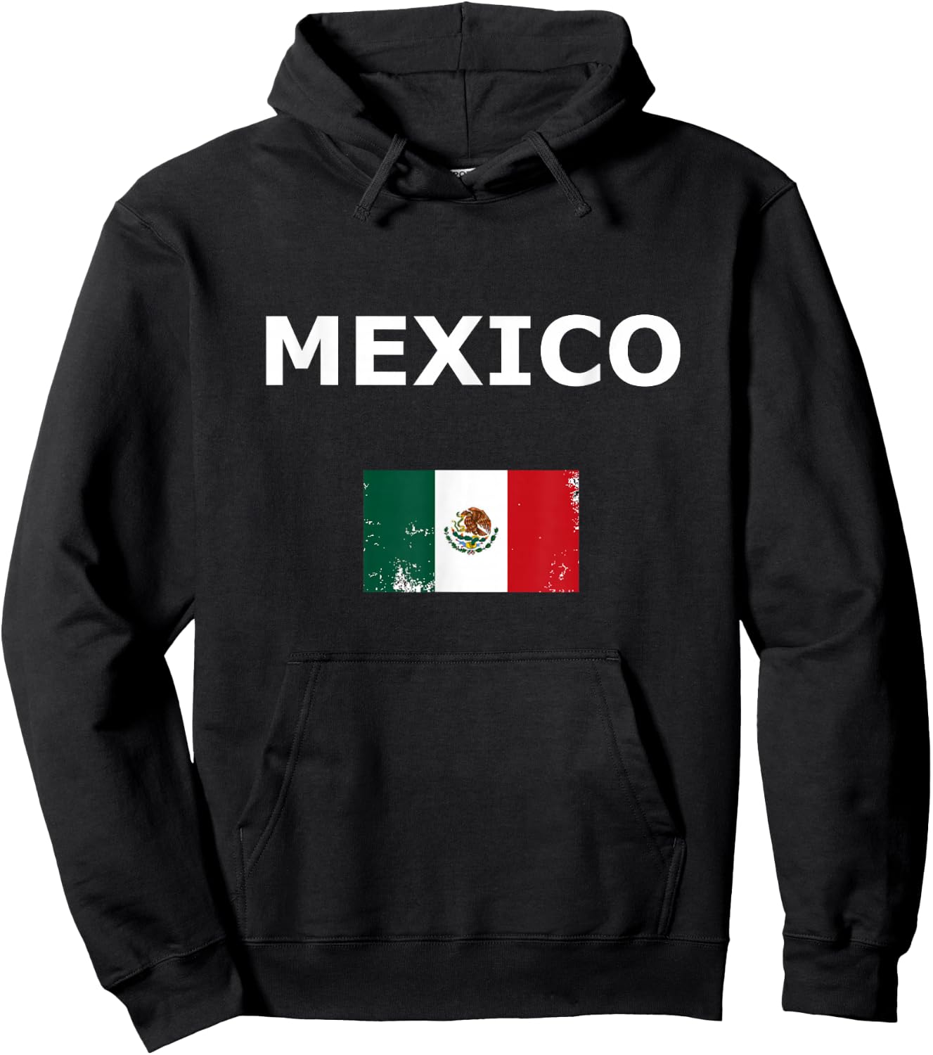 Mexico Flag and Mexican Hoodie - Hoodie | Black