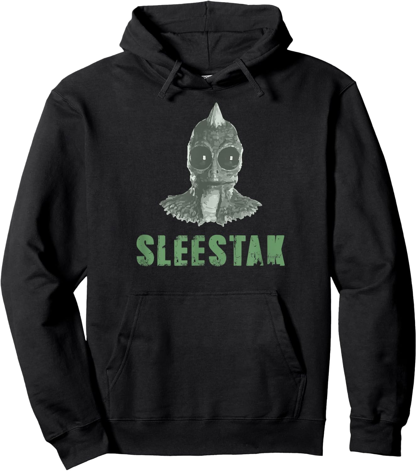 Sleestak T Shirt - Distressed & Vintage Stylized Hoodie - Hoodie | Black