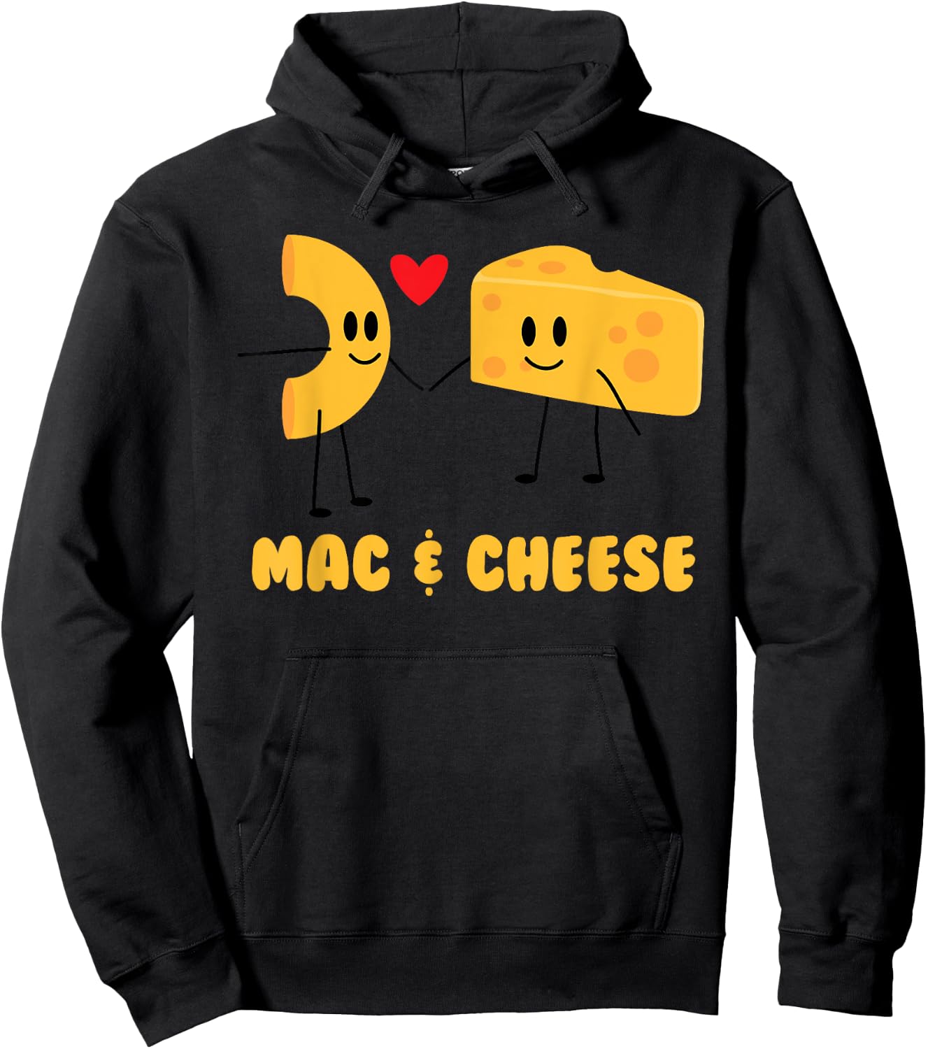 Funny Mac & Cheese Love Food - Cute Veggie Gift Hoodie - Hoodie | Black