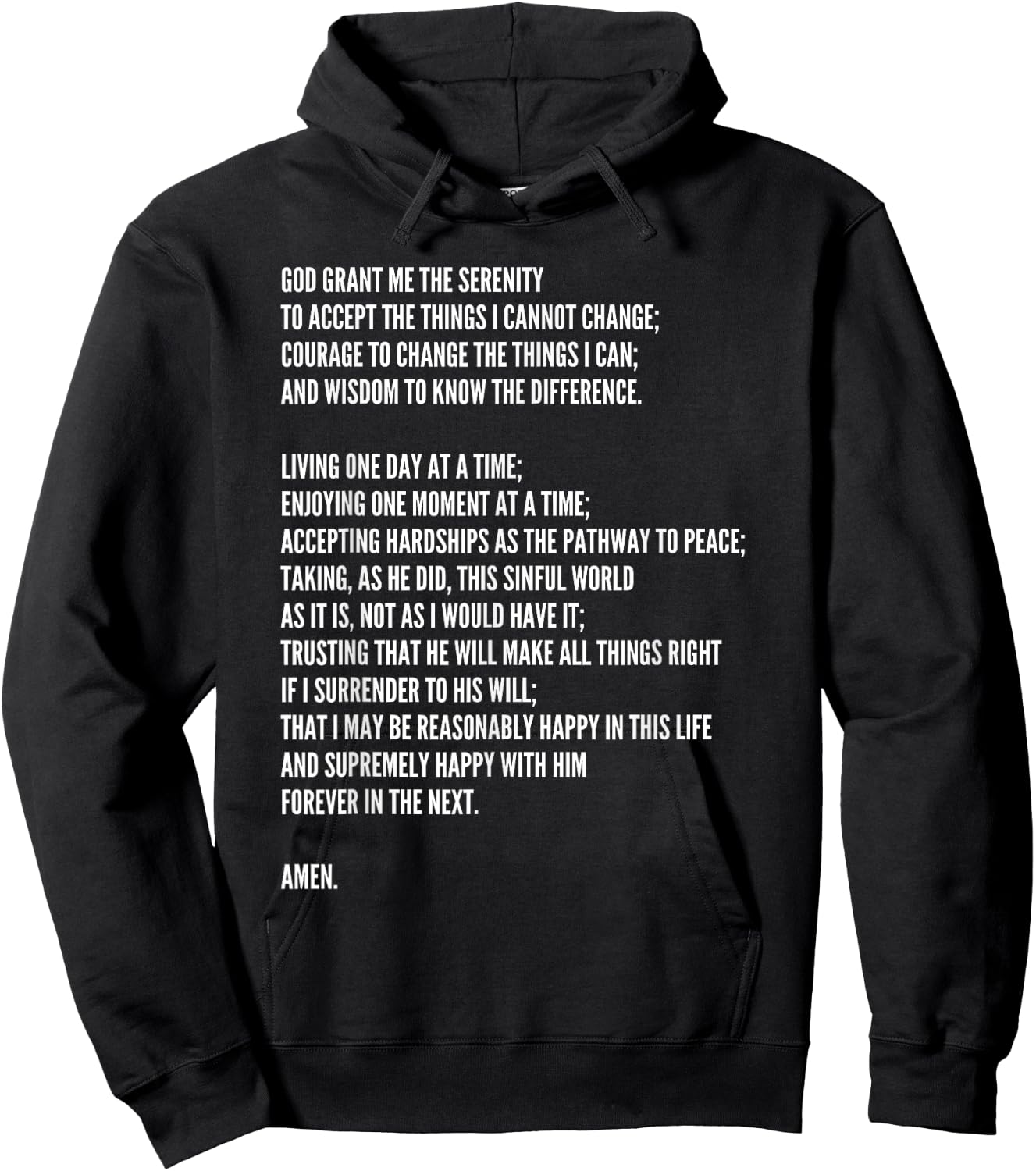 Serenity Prayer Hoodie - Hoodie | Black