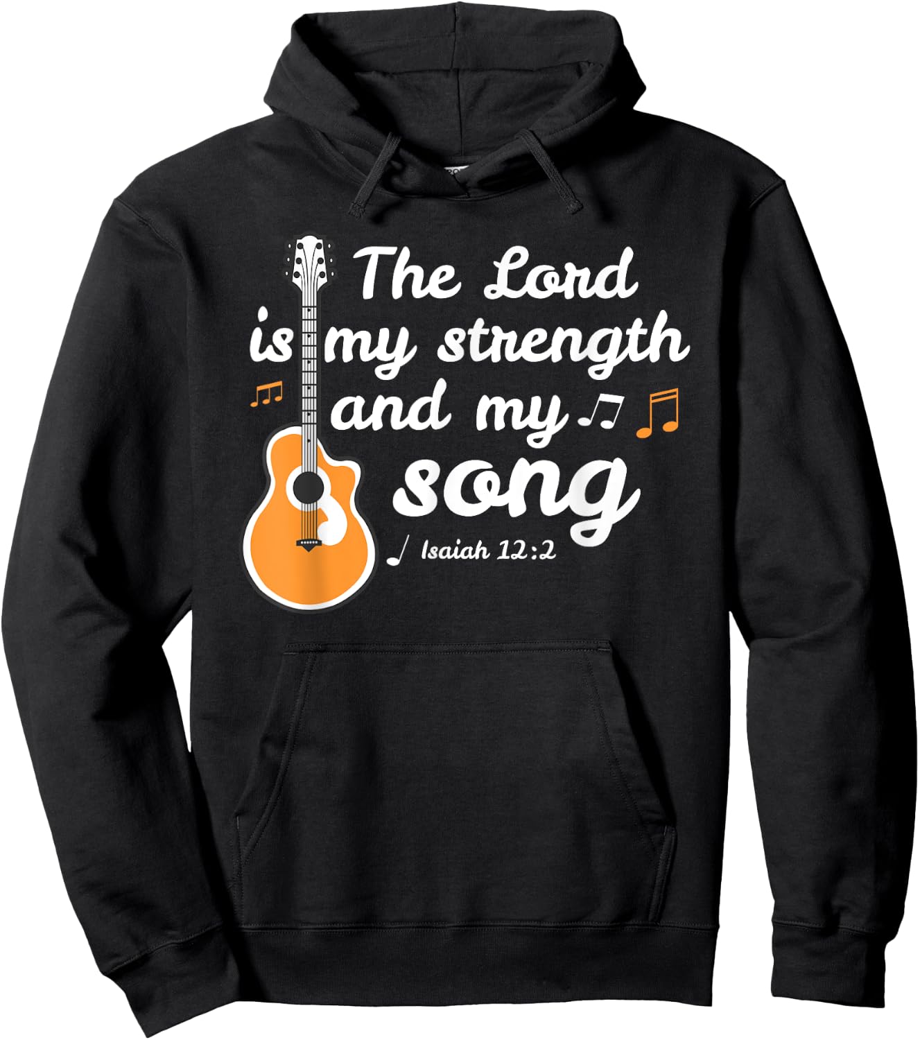 The Lord is My Strength Song - Christian Musician Hoodie - Hoodie | Black