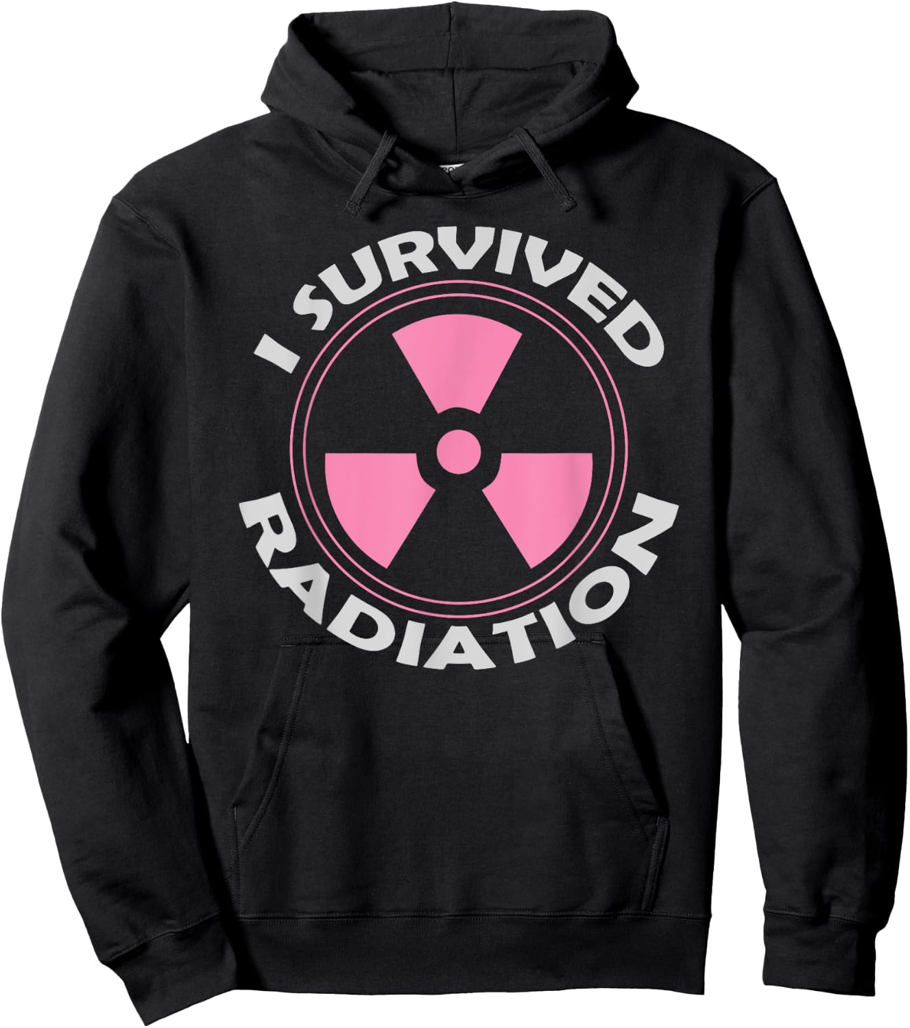 Funny Caution Cancer Awareness I Survived Radiation Gift Hoodie - Hoodie | Black