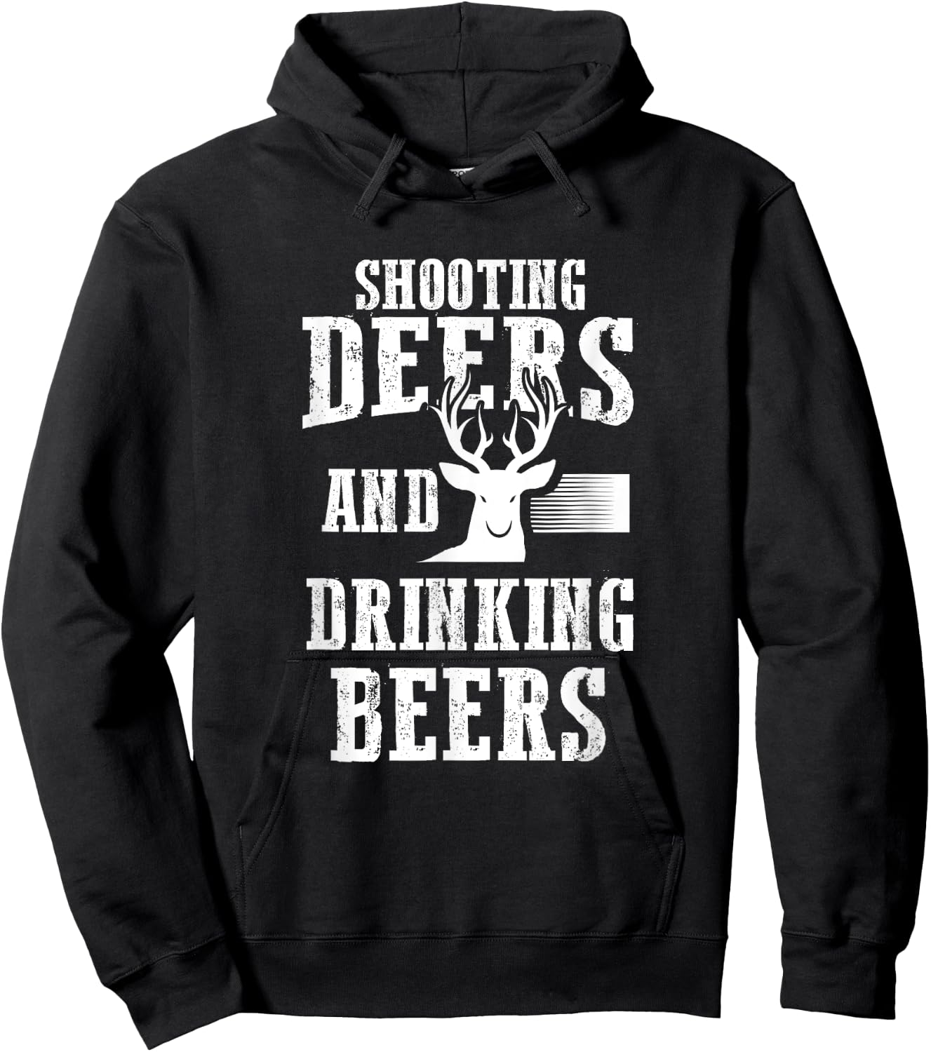 Beer Deer Shirt Shooting Deers And Drinking Beers Hunter Hoodie - Hoodie | Black