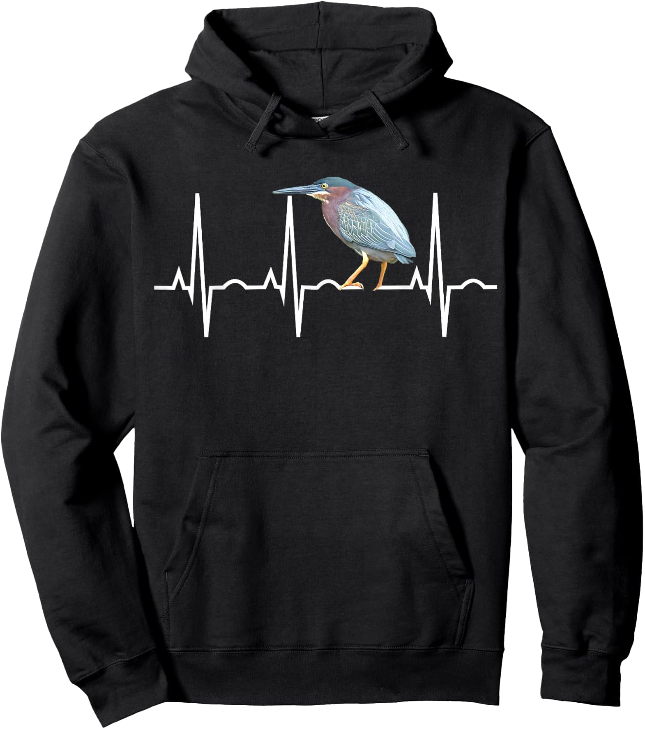 Green Heron Shirt - Green Heron Birder Gift Hoodie - Hoodie | Black
