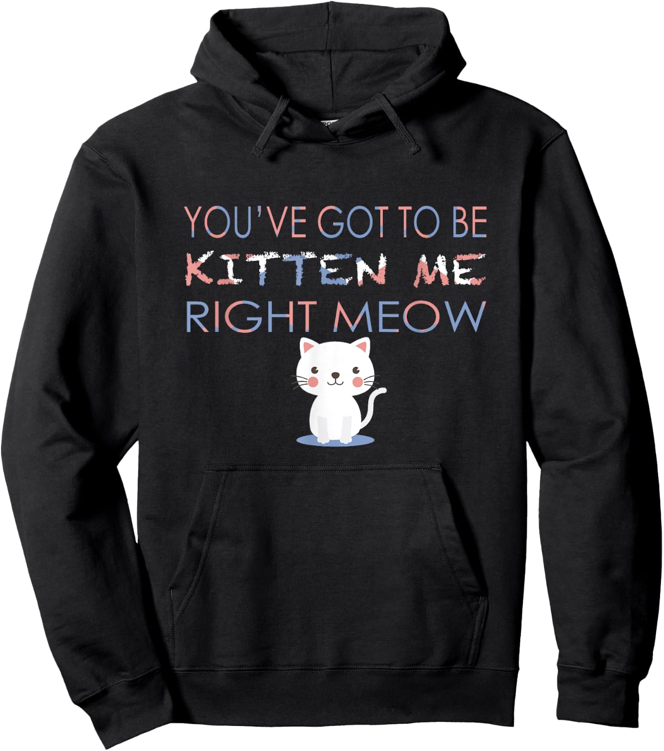 You've Got to Be Kitten Me Right Meow Funny Cat Women Kids Hoodie - Hoodie | Black