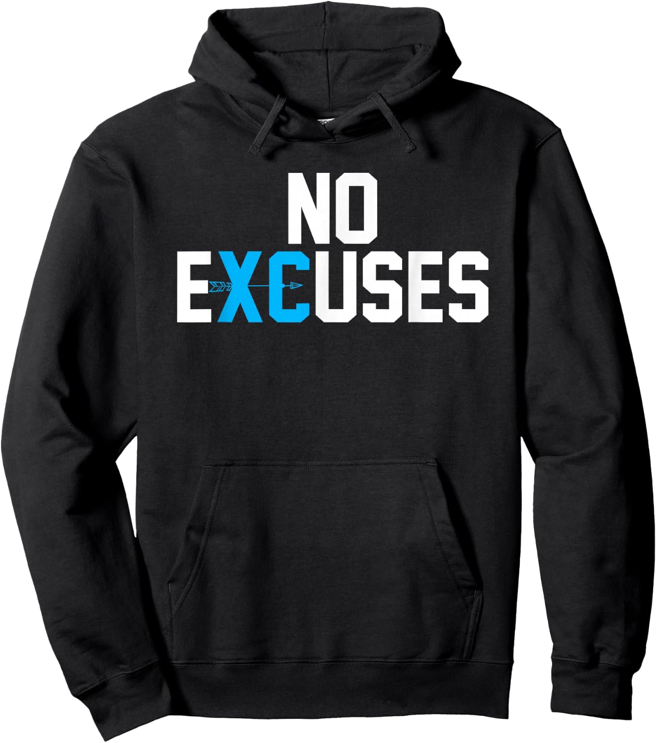 No Excuses | Cross Country Track And Field Running Gift Hoodie - Hoodie | Black