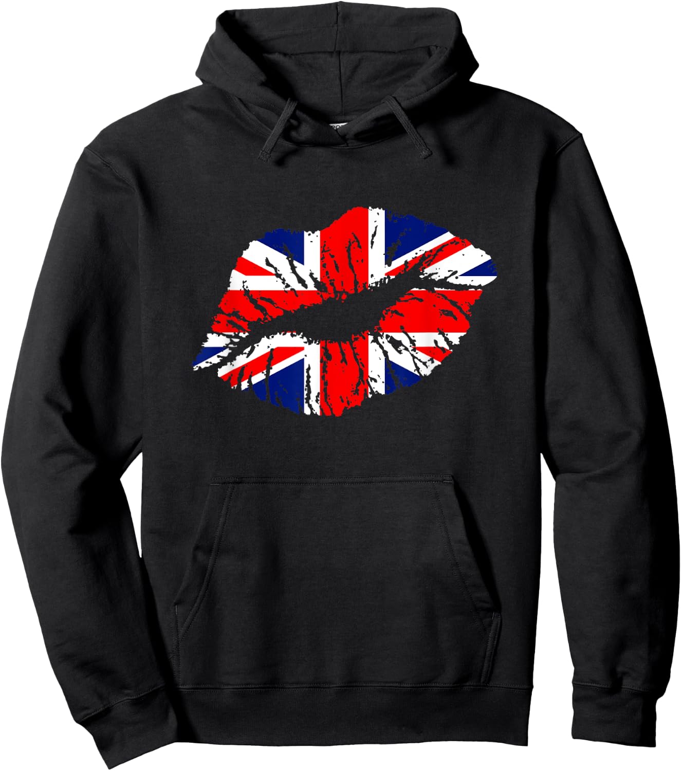 Great Britain England Lips Shirt Gift Brit Hoodie - Hoodie | Black