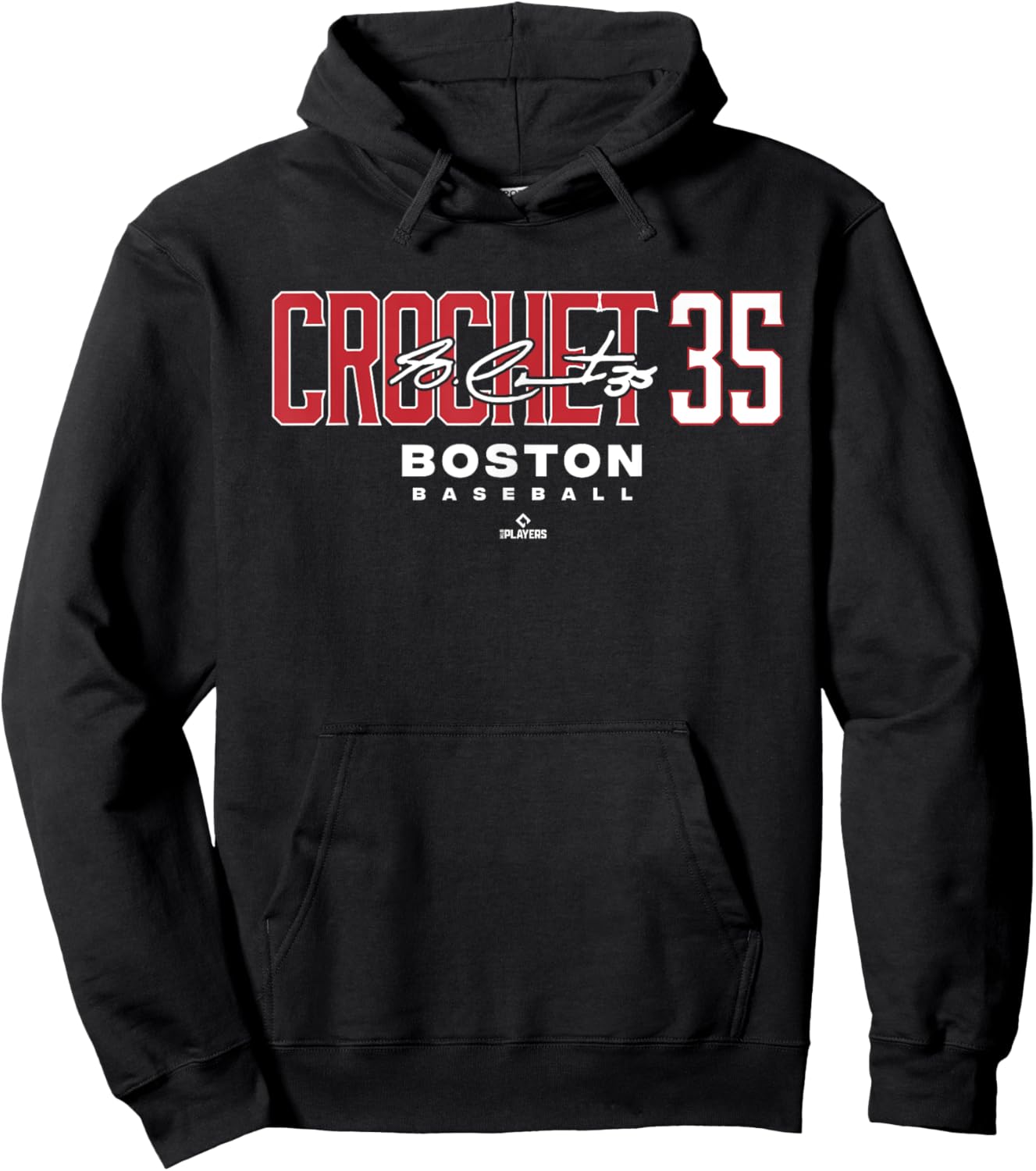Name Number City Garrett Crochet 35 Boston Baseball MLBPA Hoodie - Hoodie | Black