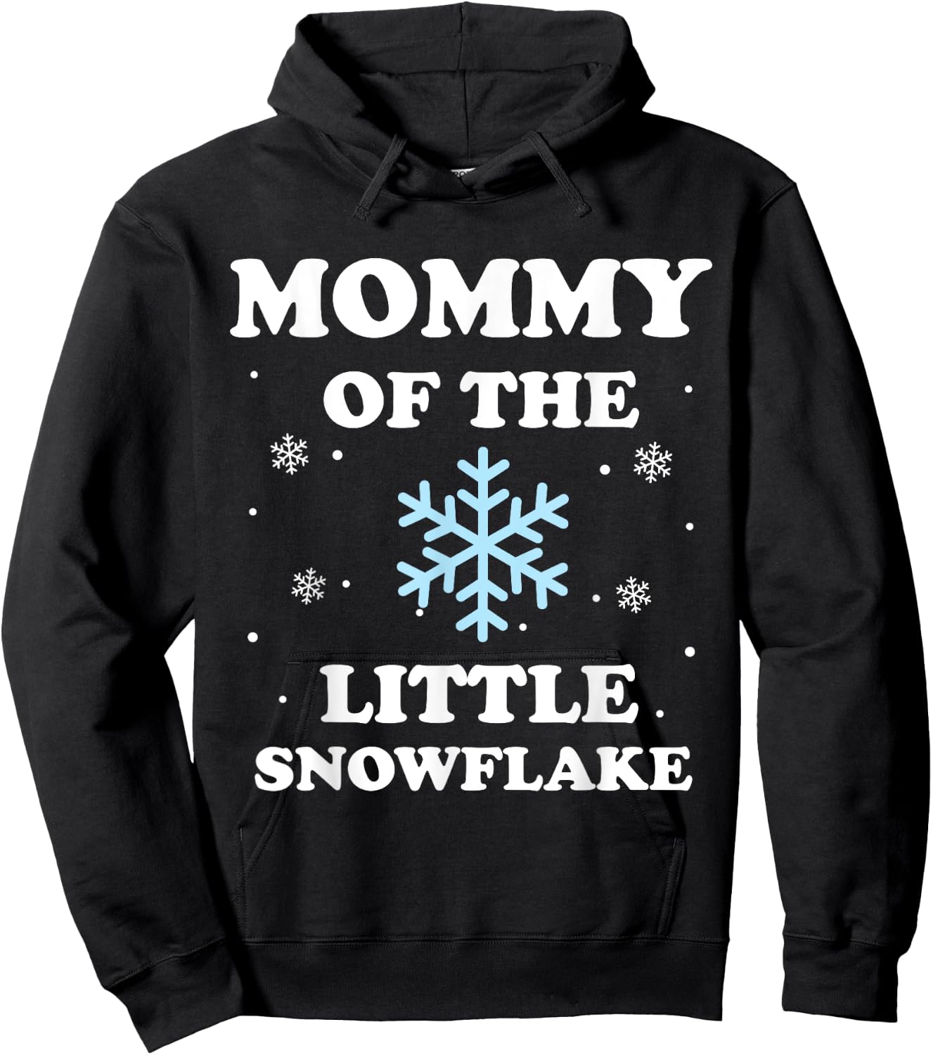 Mommy of the Little Snowflake Christmas Baby Shower Boy Hoodie - Hoodie | Black