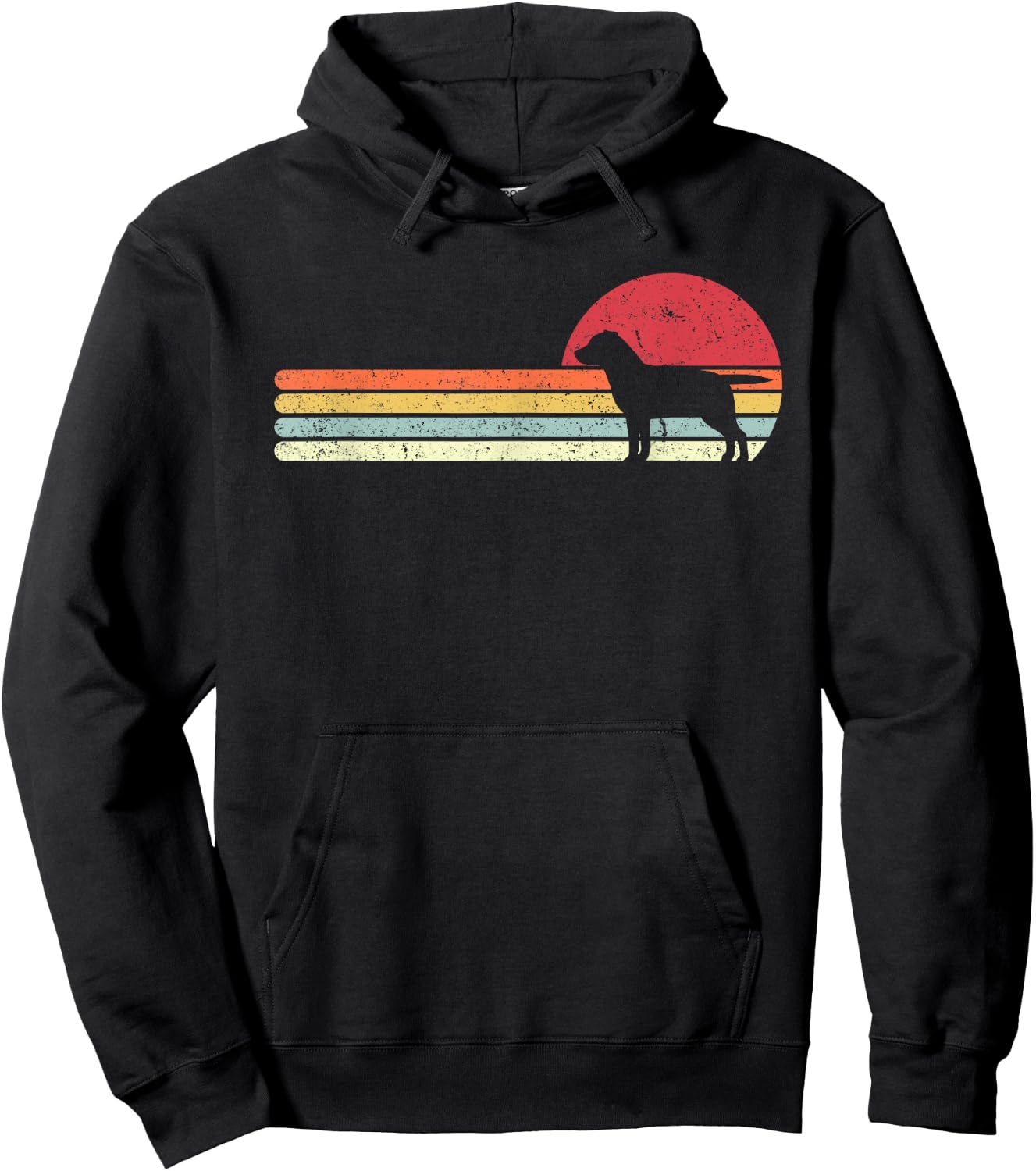 Golden Retriever Shirt. Retro Style Hoodie - Hoodie | Black