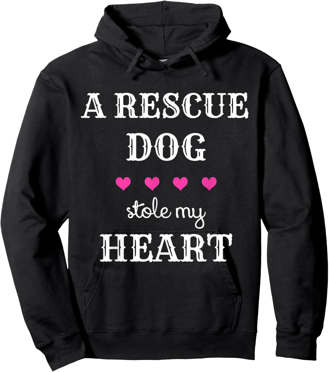 Dog Rescue - A Rescue Dog Stole My Heart Women Girls Kids Hoodie - Hoodie | Black
