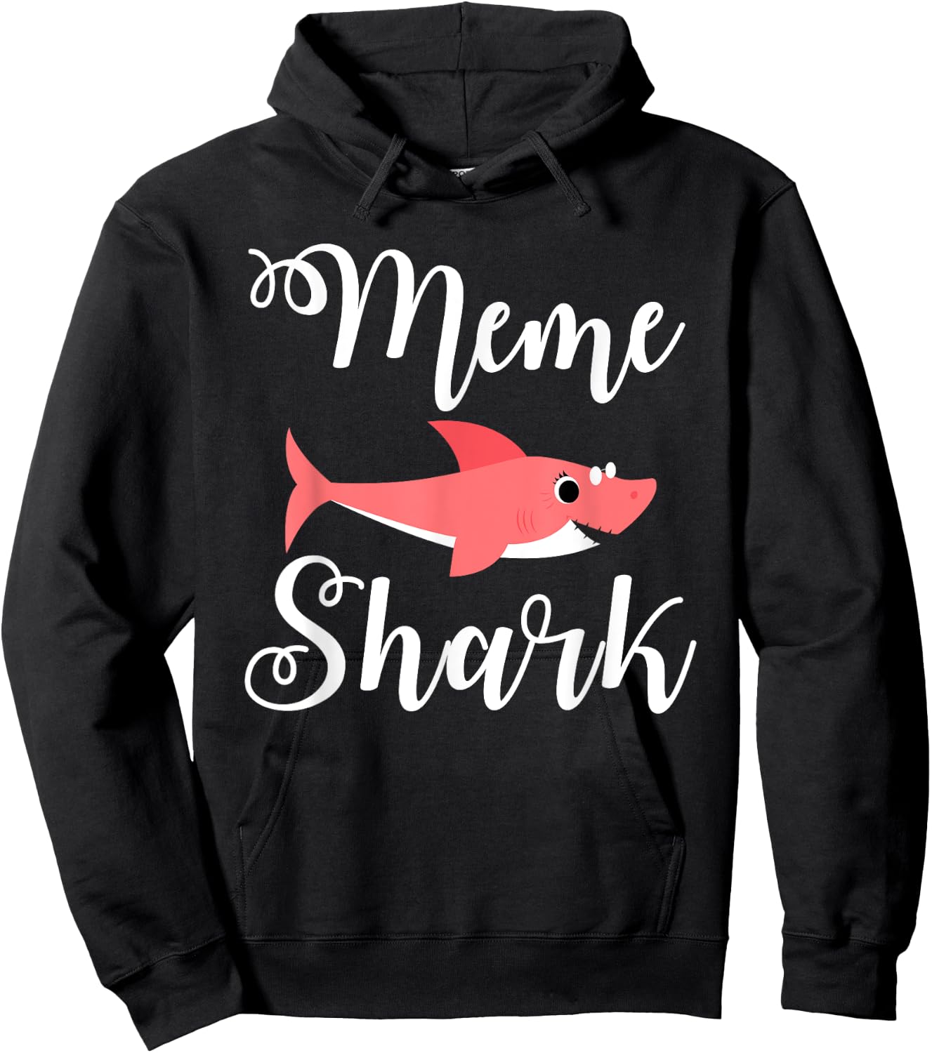 MeMe Shark Funny French Canadian Grandma Novelty Hoodie - Hoodie | Black