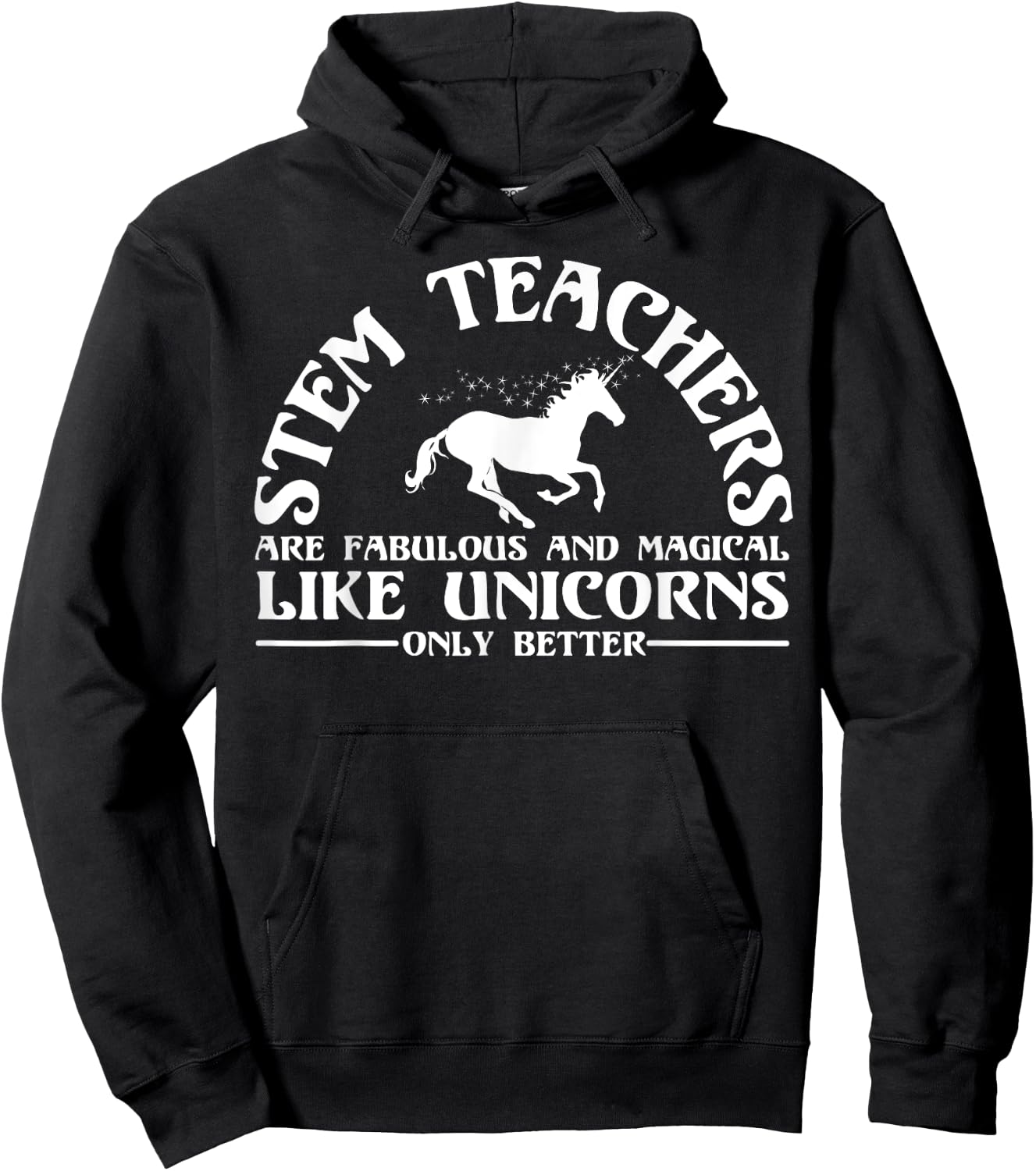 Funny STEM Teacher Appreciation Unicorn Lover T Shirt Women Girls Kids Hoodie - Hoodie | Black