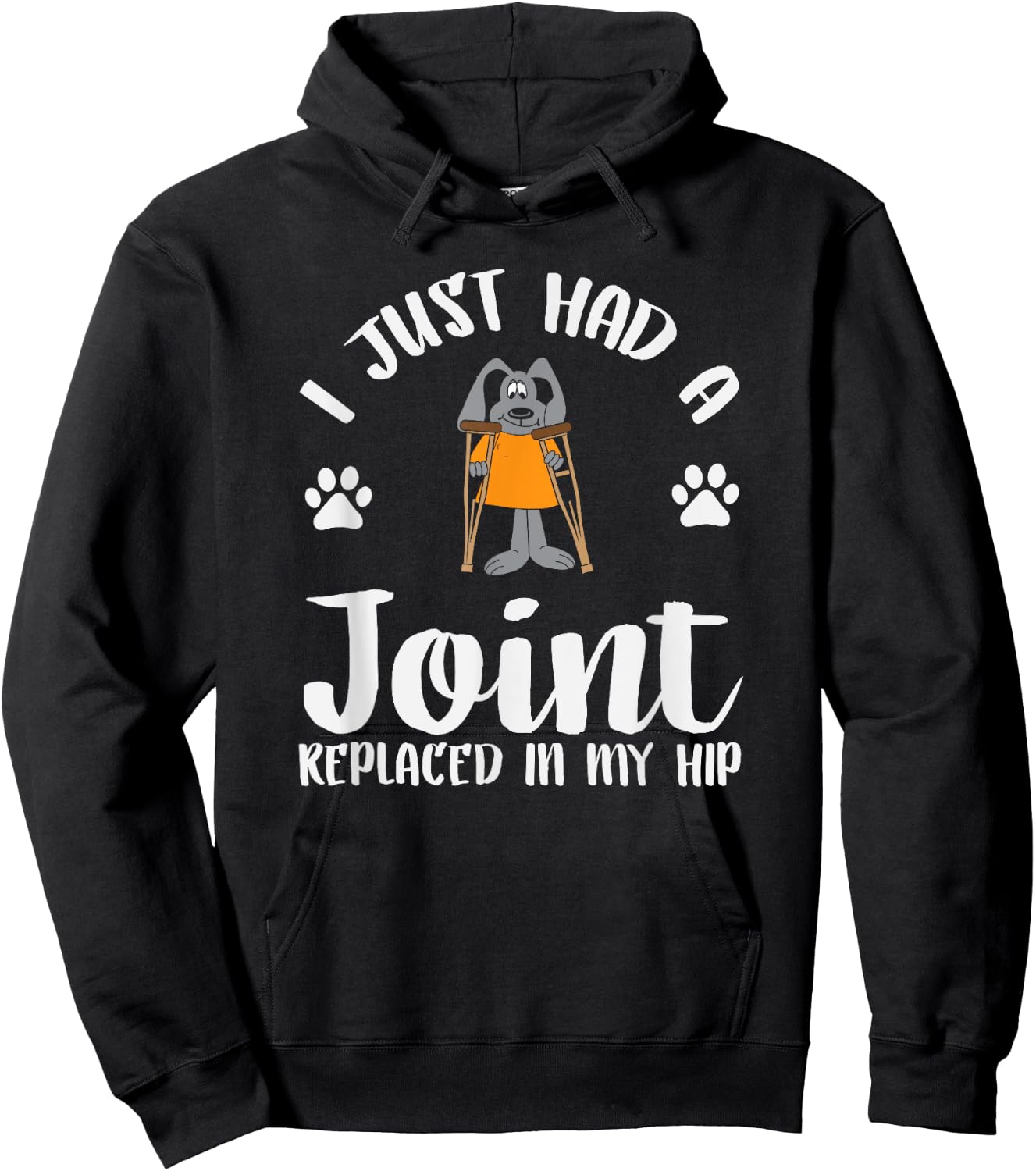 Hip Replacement Prize: Funny Hip Surgery Dog Meme Hoodie - Hoodie | Black