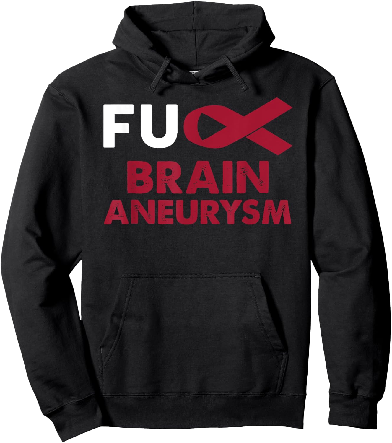 Fuck Brain Aneurysm Awareness Shirt Support Survivor Gift Hoodie - Hoodie | Black