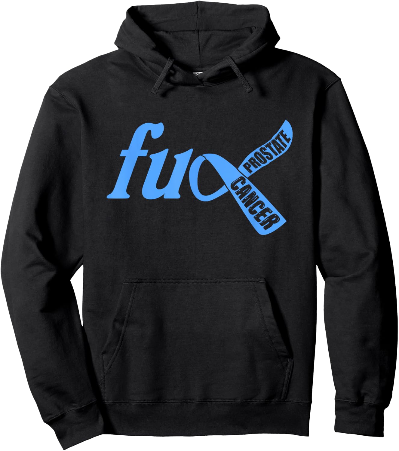 Funny Fuck Prostate Cancer Awareness Ribbon Gifts Hoodie - Hoodie | Black