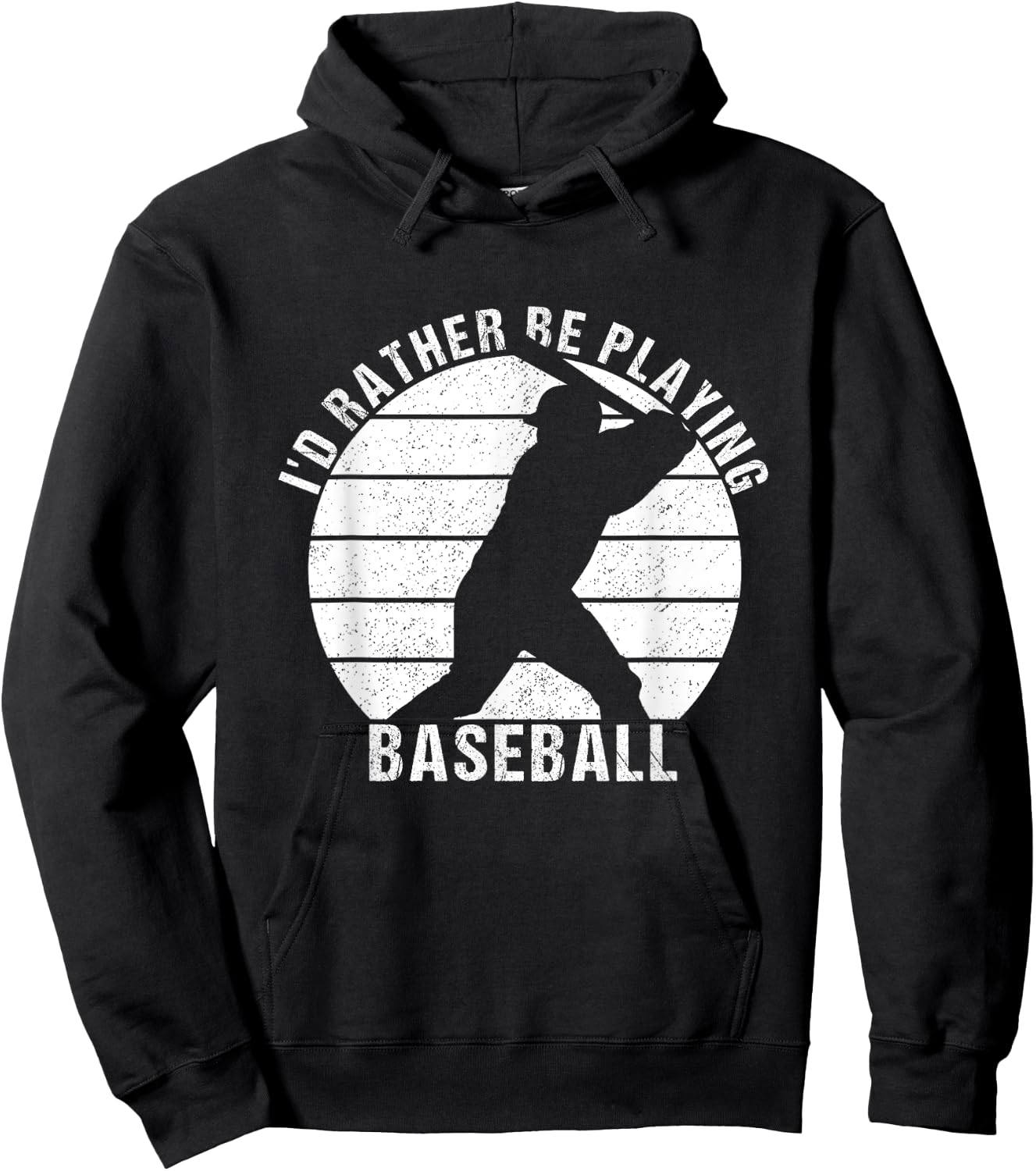 I'd Rather Be Playing Baseball Baseball Player, Coach Hoodie - Hoodie | Black