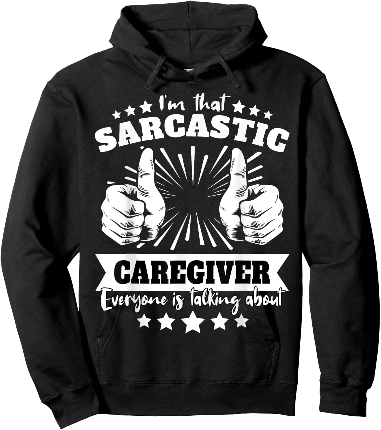Caregiver Sarcasm Hoodie - Hoodie | Black