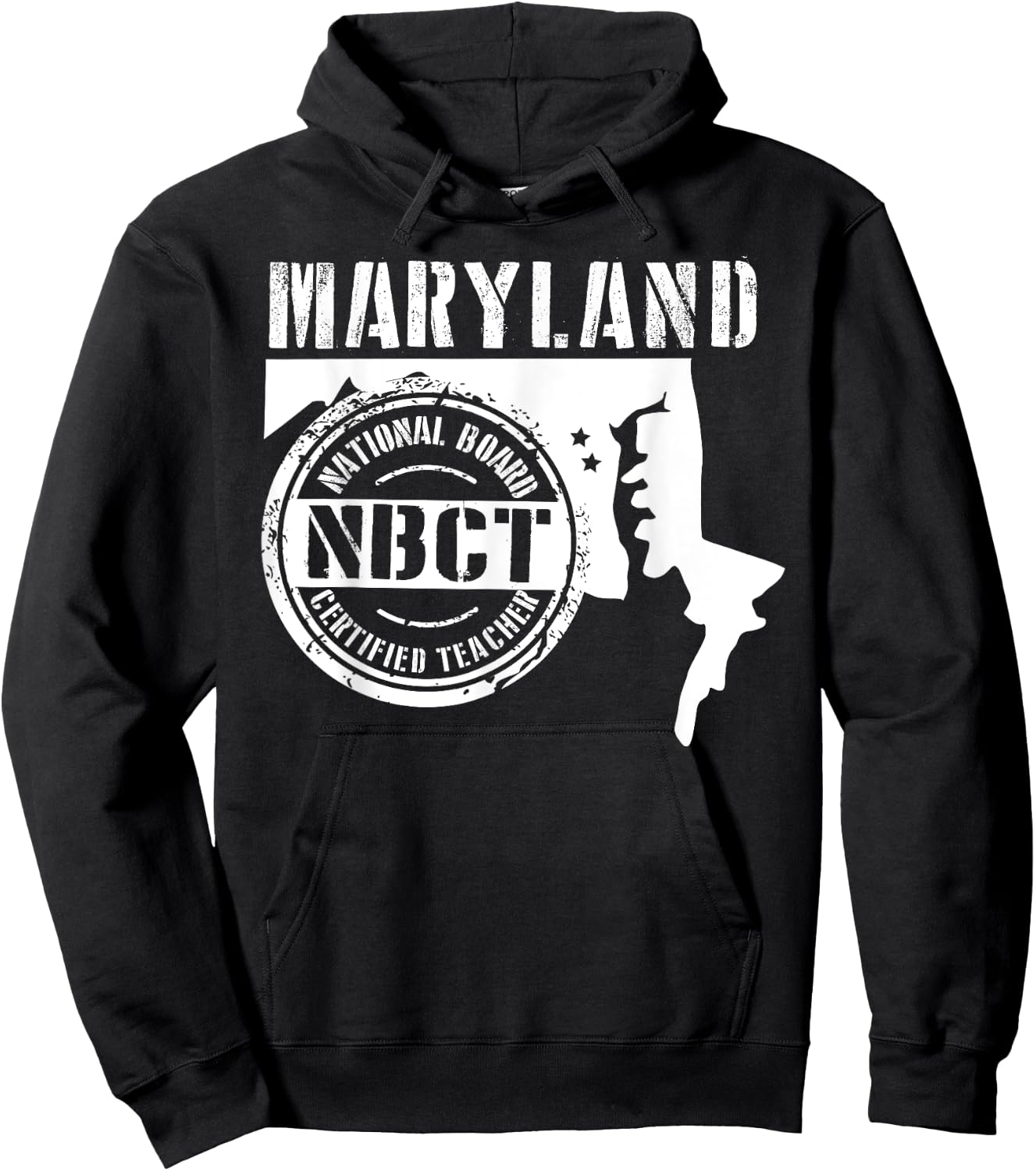 Maryland National Board Certified Teacher NBCT Hoodie - Hoodie | Black