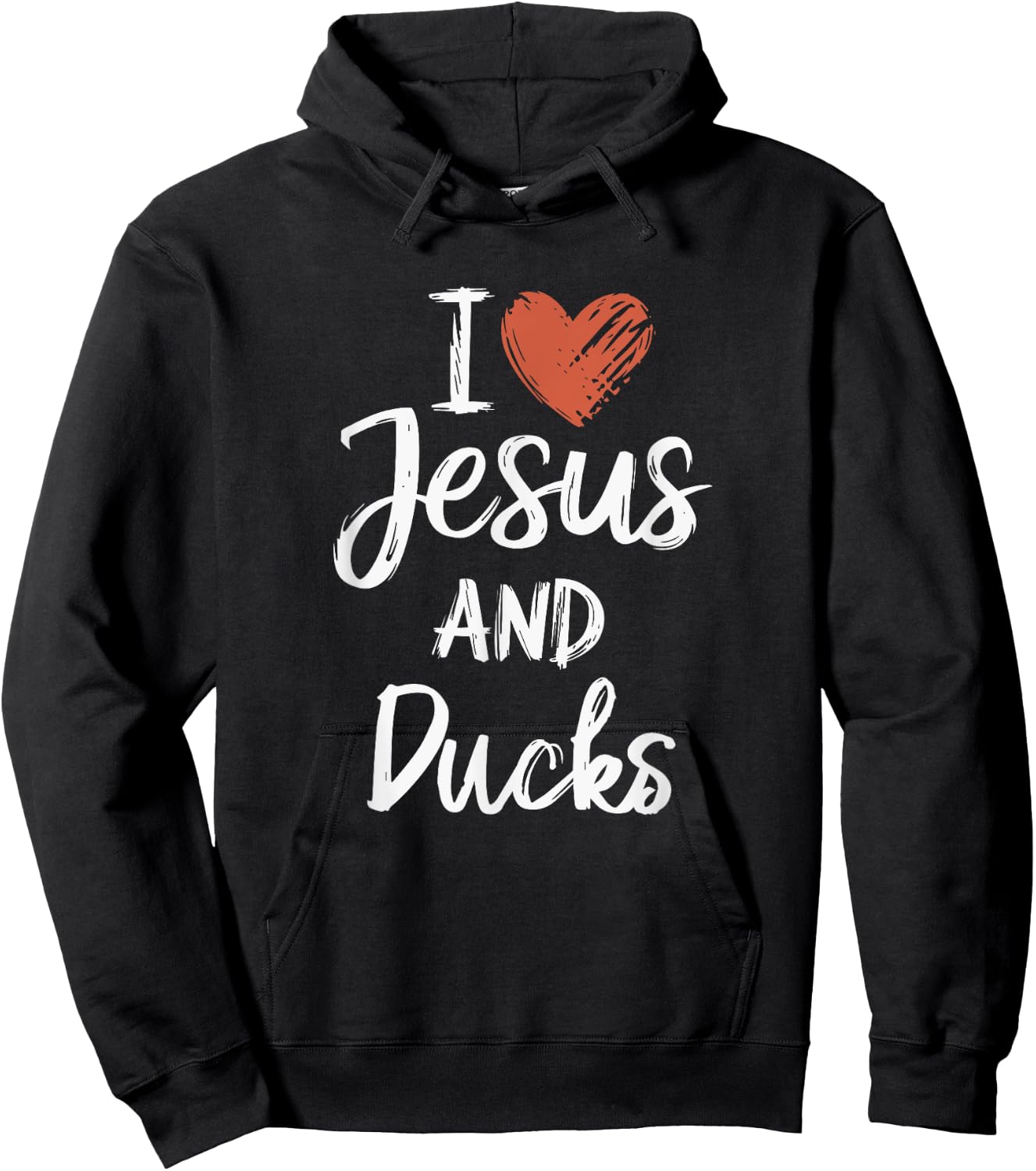 I Love Jesus And Ducks Christian Religious Ducks Lover Hoodie - Hoodie | Black