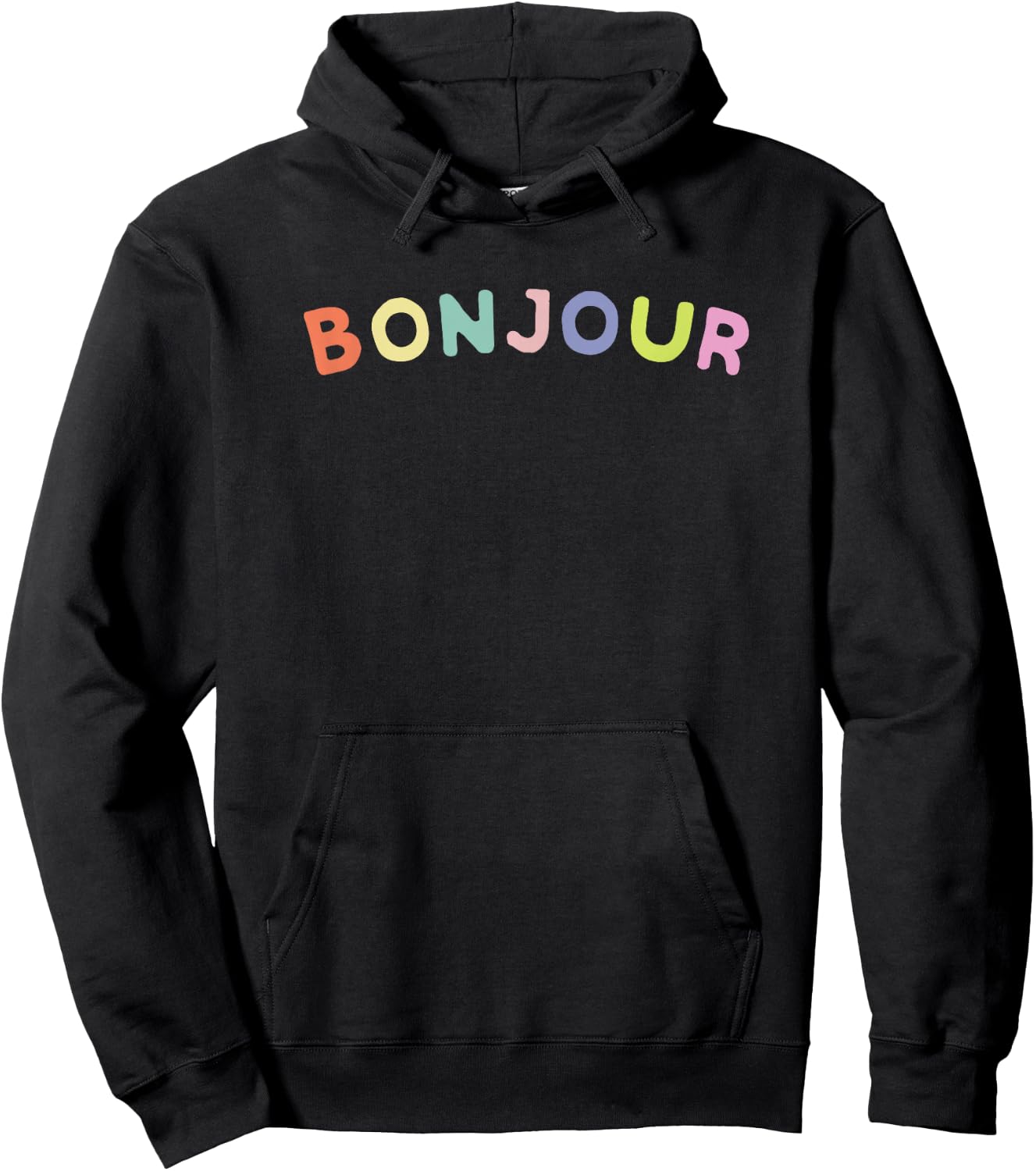 French Bonjour Gift , souvenir , women, kids Hoodie - Hoodie | Black