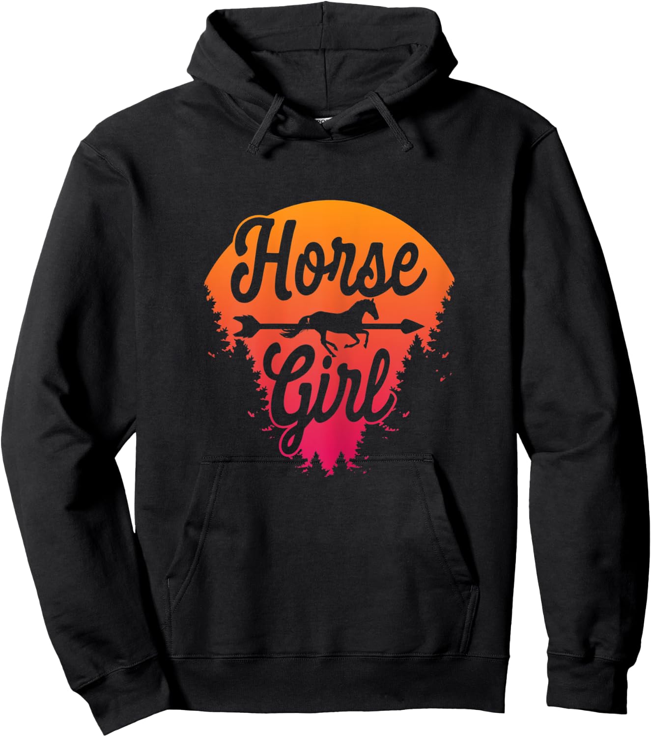 Cute horse shirt for teen girls Hoodie - Hoodie | Black