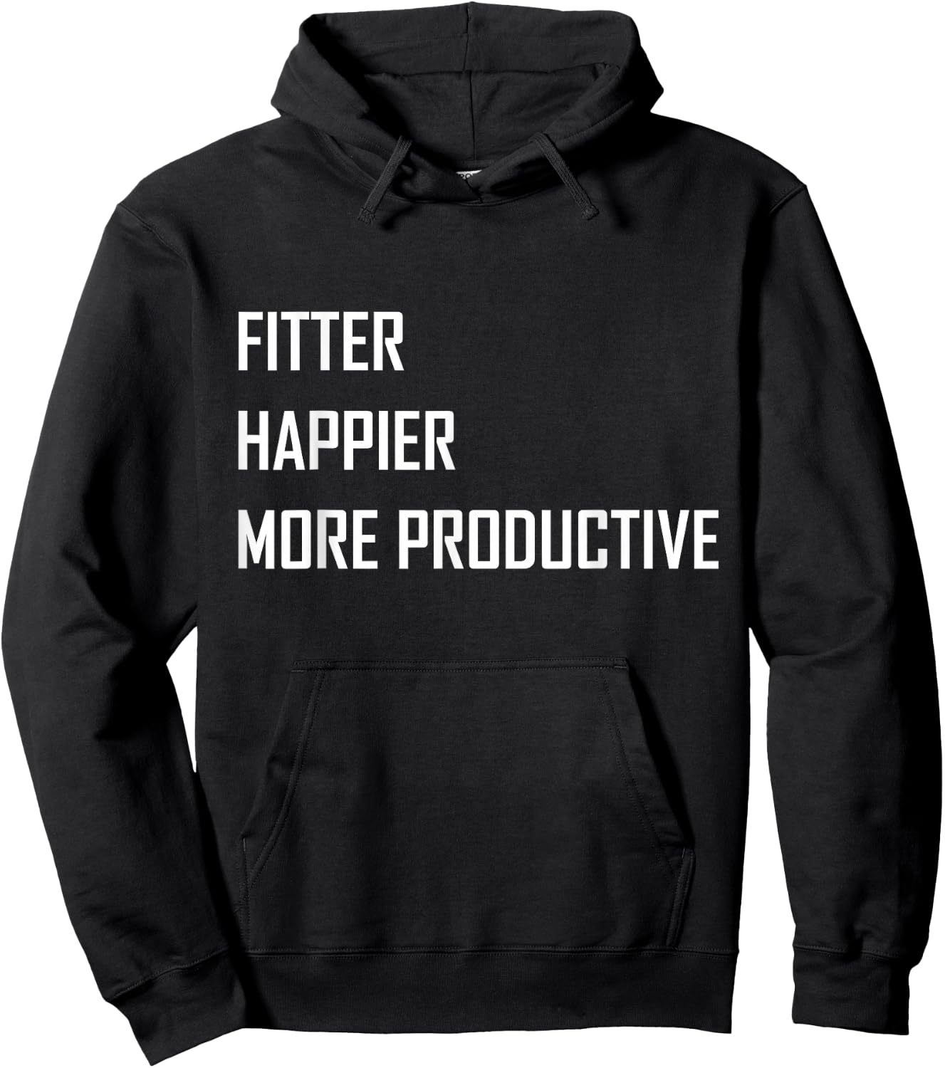 Fitter Happier More Productive Hoodie - Hoodie | Black